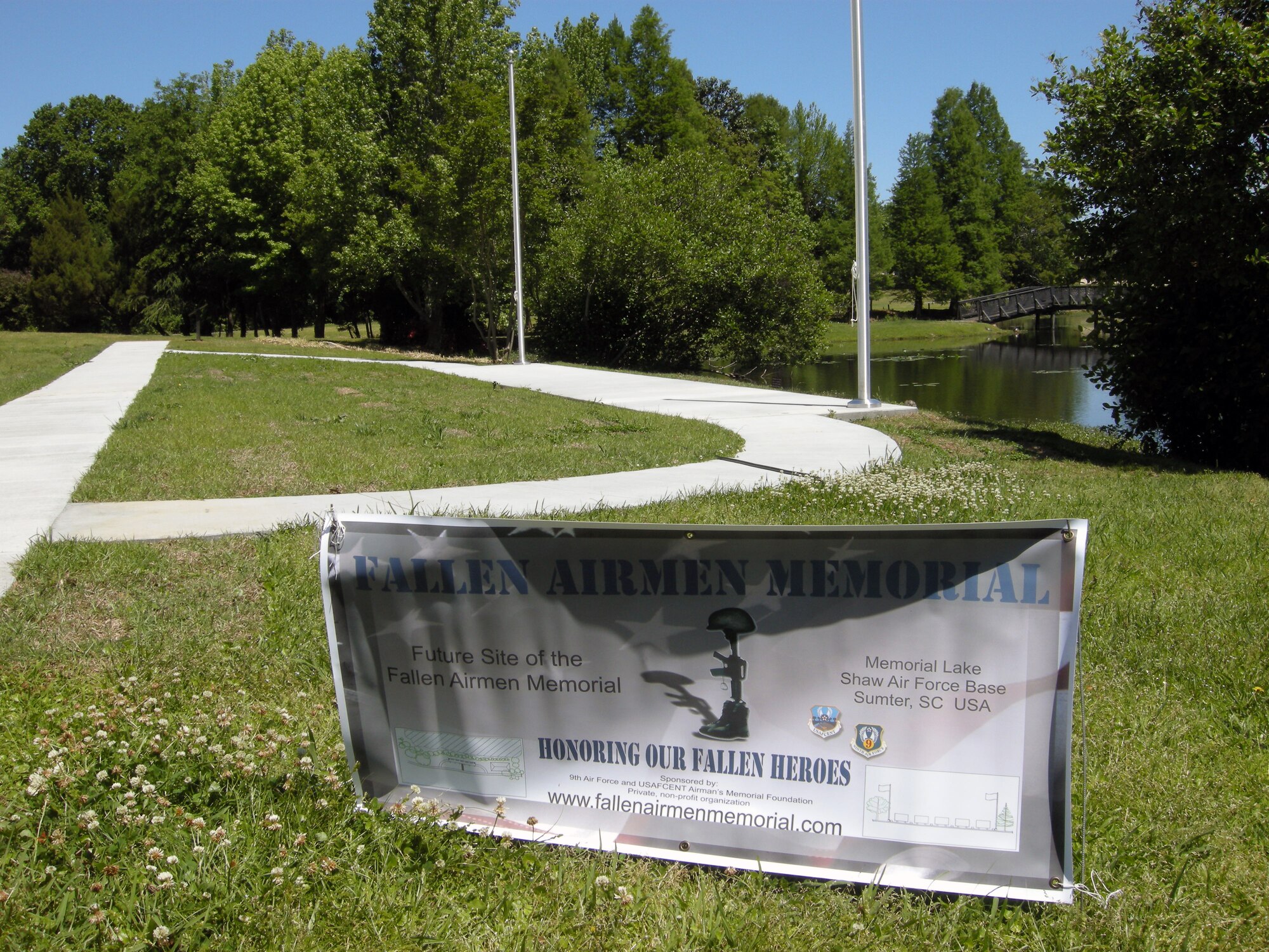 100505-F-0000D-001 SHAW AIR FORCE BASE, S.C. -- This is the future site of the Fallen Airman Memorial for the 9th Air Force and Air Force Central. It will stand as a memorial for all who have fallen under those commands in several wars and conflicts dating back to WWII.