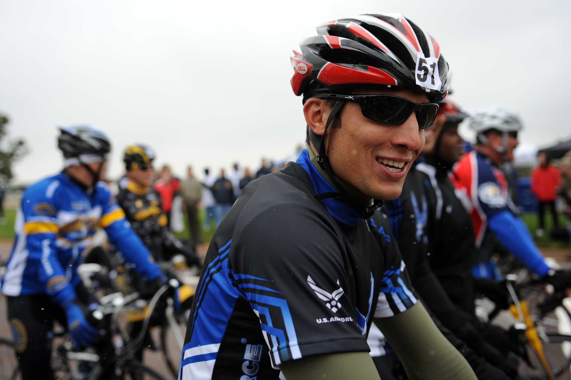U.S. Air Force Staff Sgt. Marc Esposito waits for the signal to