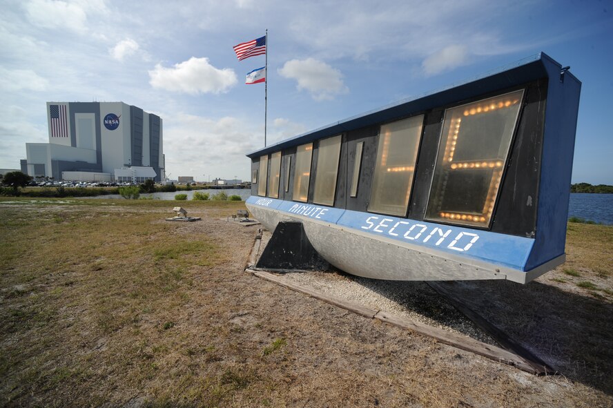 The clock counts down at the Kennedy Space Center, Cape Canaveral, Fla. in anticipation of the launch of the space shuttle Atlantis on May 14, 2010.