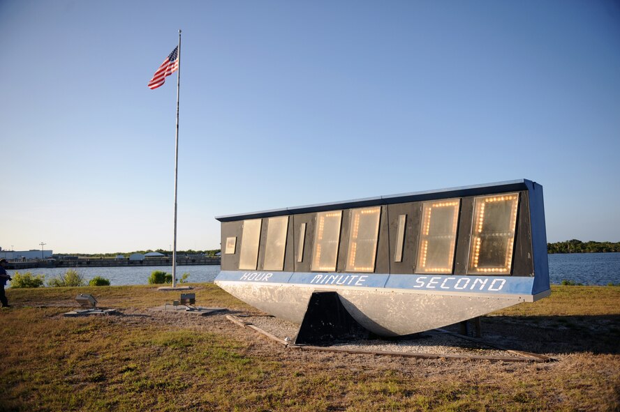 The clock counts down at the Kennedy Space Center in anticipation of the upcoming launch of the space shuttle Atlantis on May 14, 2010.

(U.S. Air Force photo/Senior Airman Christopher S. Muncy)