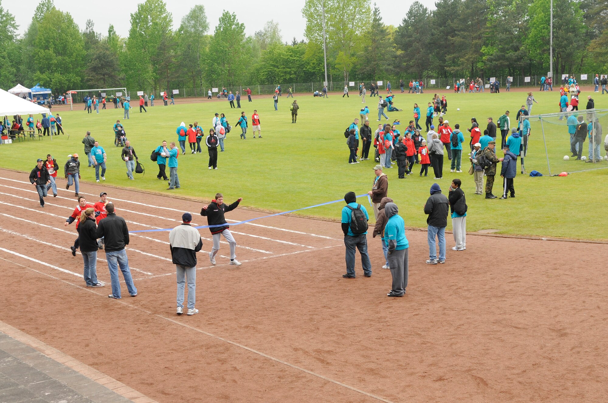 The 27th Annual Special Olympics takes place May 12, 2010 at Enkenbach-Alsenborn, Germany. Special Olympics is a worldwide event for children and adults with disabilities to build confidence and foster friendship. The Kaiserslautern Military Community hosted Special Olympics for over 800 athletes. (U.S. Air Force photo by Airman 1st Class Desiree Esposito)