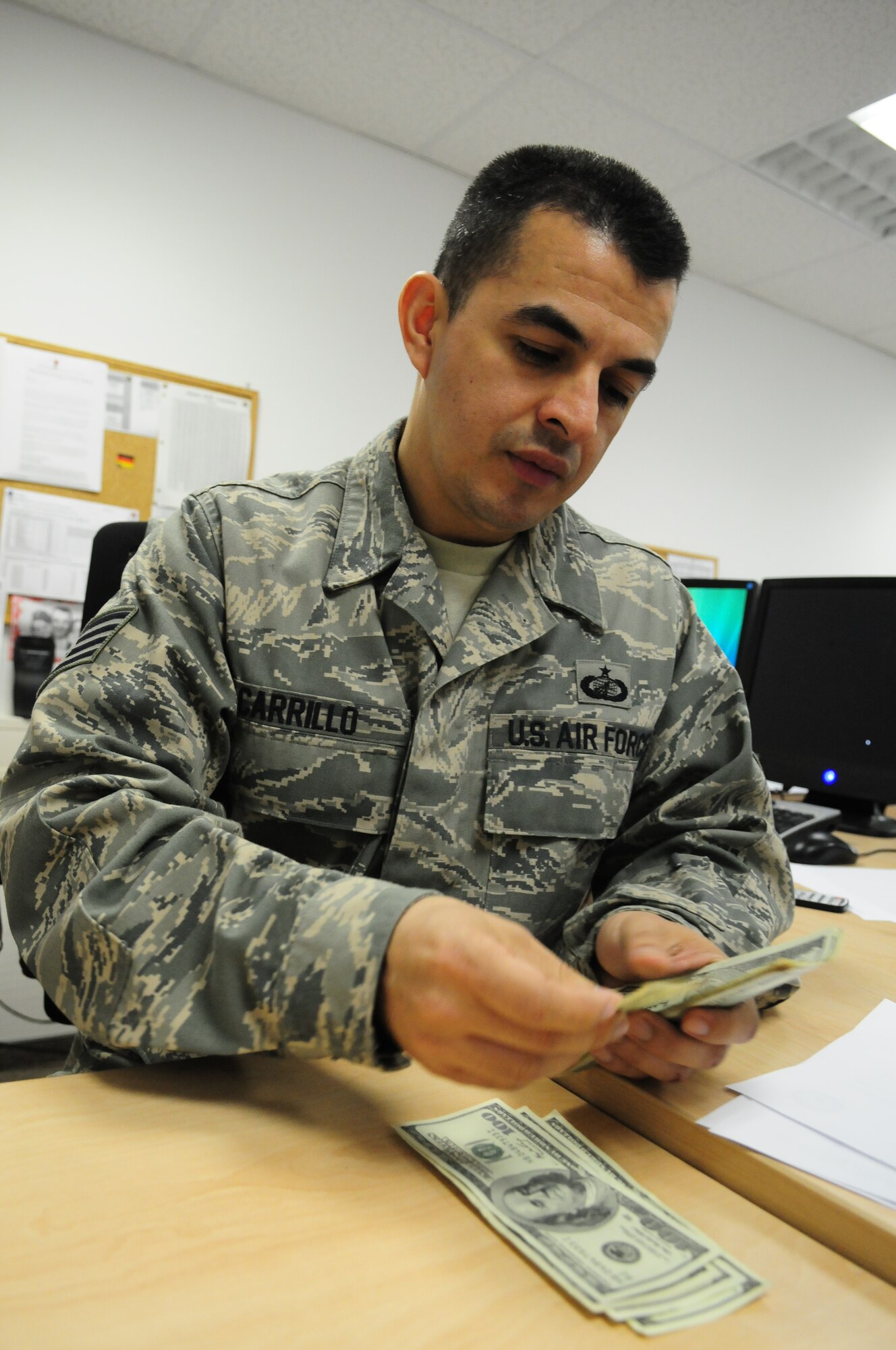 SPANGDAHLEM AIR BASE, Germany -- Staff Sgt. Raul Carillo, 52nd Comptroller Squadron budget analyst, is the 52nd Fighter Wing Top Saber Performer for the week of May 14-20. (U.S. Air Force photo/Staff Sgt. Heather M. Norris)