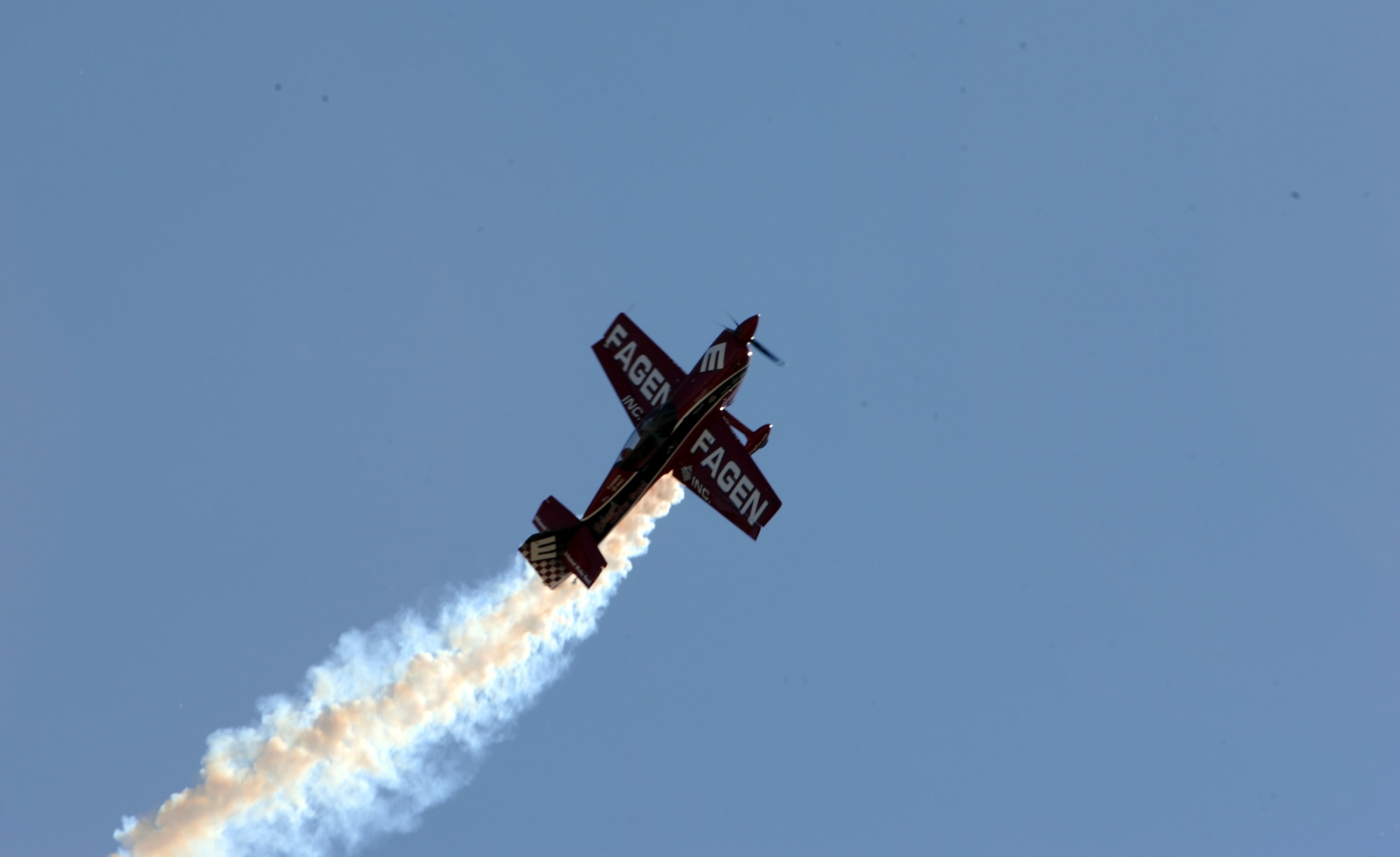 JOINT BASE ANDREWS, Md. -- Greg Poe, Fagen MX2 performance pilot, performs in front of the crowds at the 2010 Joint Service Open House here May 15.  JSOH allows members of the public an excellent opportunity to meet and interact with the men and women of the Armed Forces and to show them America’s skilled military. (U.S. Air Force photo by Staff Sgt. Christopher A. Marasky)
