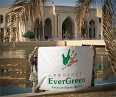 MINOT AIR FORCE BASE, N.D. -- U.S. Troops serving in the Middle East show their appreciation for Project EverGreen’s initiative
“GreenCare for Troops.” (Courtesy photo)