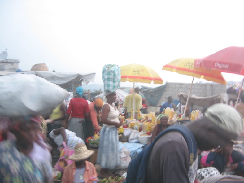 PORT-AU-PRINCE, Haiti -- A snapshot of the Petionville marketplace here shows progress since the January earthquake. One of the nicer marketplaces, it is located in an area of Haiti where more rapid growth and recovery has occurred because of its affluent residents, including business owners and diplomats. (Contributed photo/RELEASED)