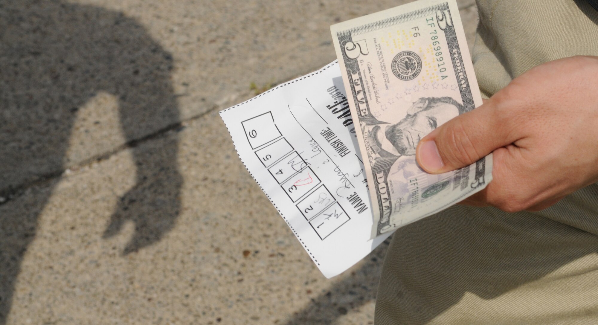 Participants of the “Amazing Race” challenge had the option to pay out of a challenge Saturday May 15, 2010 Incirlik Air Base, Turkey. With 12 challenges, teams of two worked together to complete the obstacles in a set time. (U.S. Air Force photo/Senior Airman Alexandre Montes)