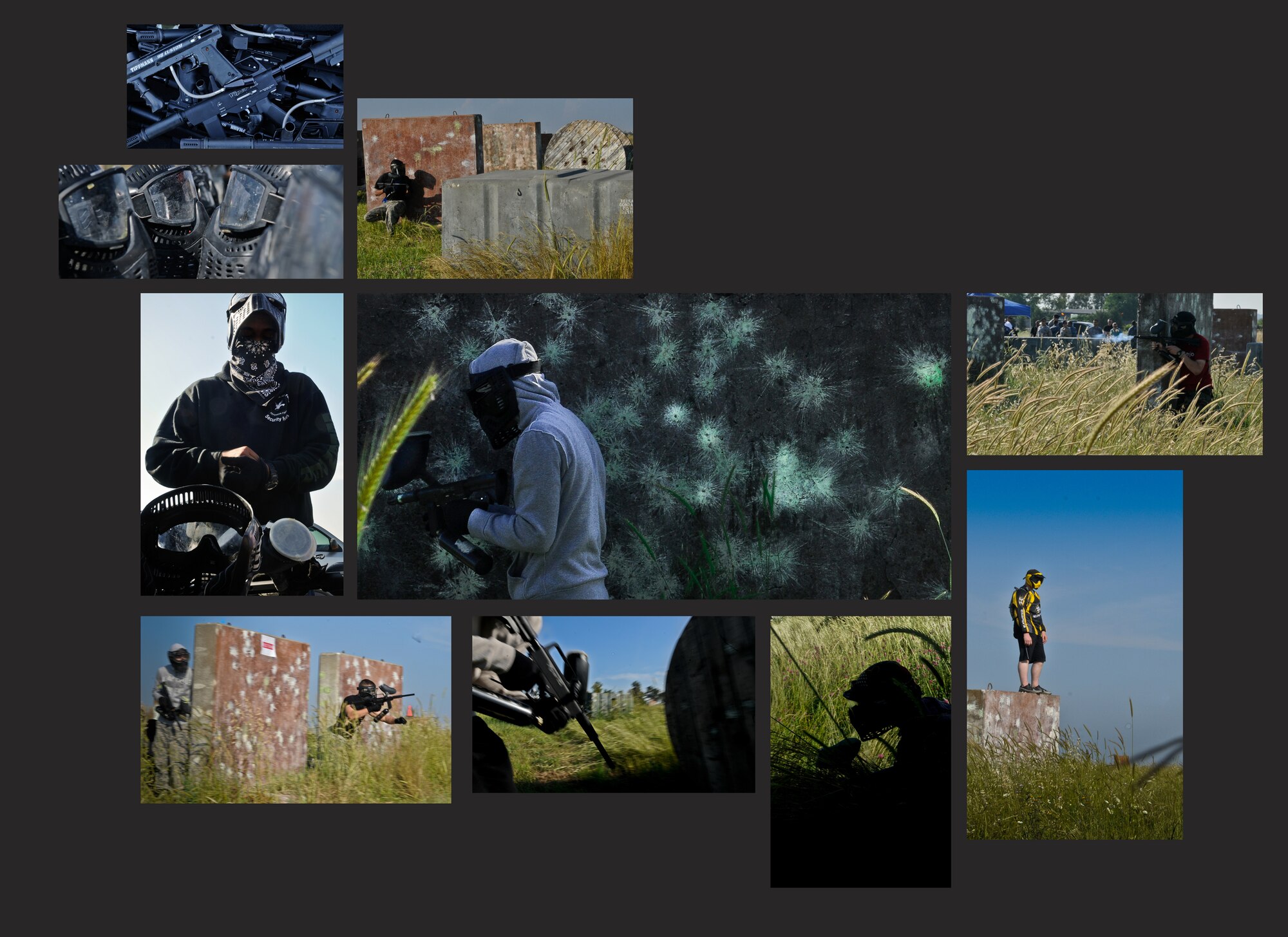 Members from the 39th Security Forces Squadron, Turkish Security Forces and Air Force Office of Special Investigation participate in a paintball tournament during police week May 13, 2010 Incirlik Air Base, Turkey. Other Police Week events include a paintball tournament for law enforcement; and a coloring, drawing and essay contest. (U.S. Air Force photo/Senior Airman Alexandre Montes)