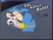 The nose art on this KC-135R Stratotanker from the 927th Air Refueling Wing when it was located at Selfridge Air National Guard Base, Mich., labeled the aircraft "The Silver Bullet." The 927th ARW moved to MacDill Air Force Base, Fla. in 2008 due to the Base Realignment and Closing Commission.
