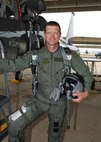 Pro golfer Jim Carter pauses for a photo prior to an orientation flight on a T-38 Talon at Randolph Air Force Base, Texas. The orientation flights were offered to golfers as part of an Air Force recruiting program during the PGA Valero Open Tournament in San Antonio. (U.S. Air Force photo by Dave Terry)