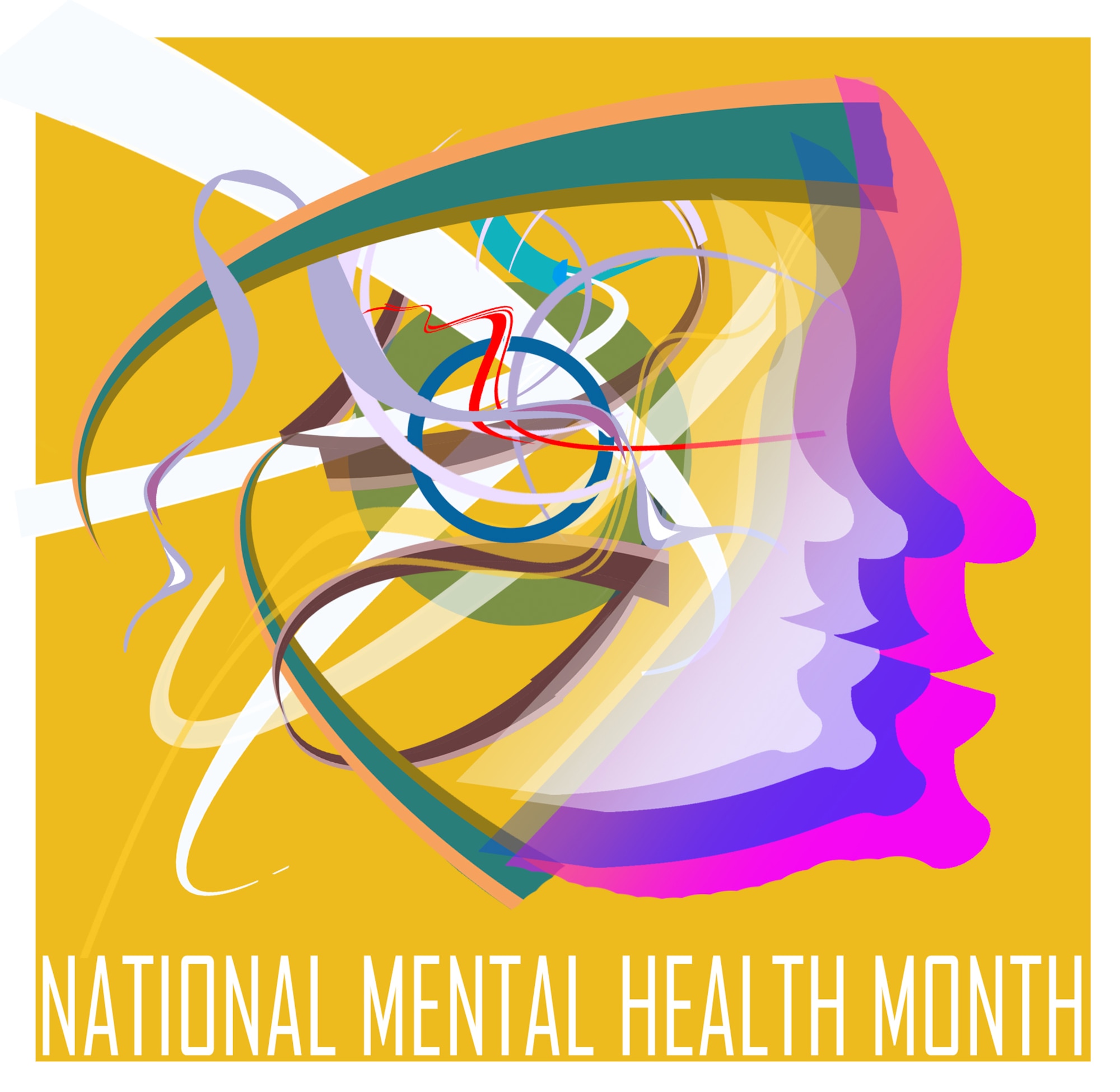 OFFUTT AIR FORCE BASE, Neb. -- May is National Mental Health Month and according to the professionals of the 55th Medical Group, people can ensure good mental health by reducing stress. Stress can be reduced by getting enough sleep, eating right, exercising and eliminating destructive habits. U.S. Air Force Graphic by Jeff W. Gates 