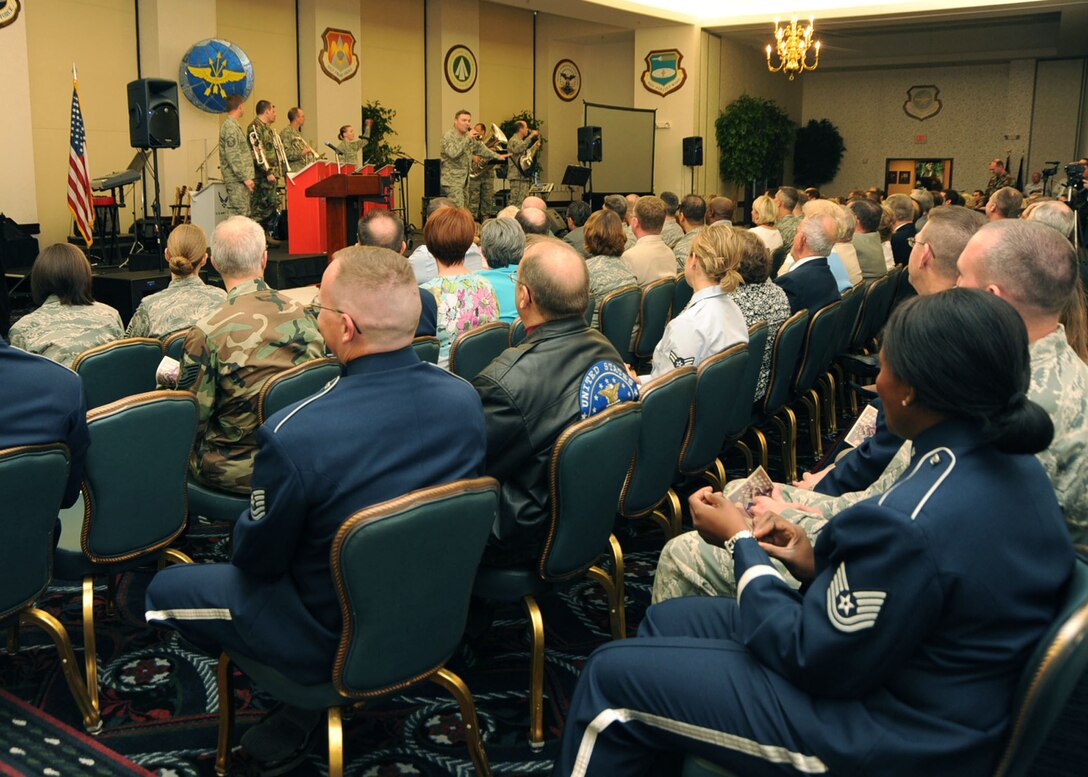 Hot Brass performs at CMSgt Runyan's retirement ceremony