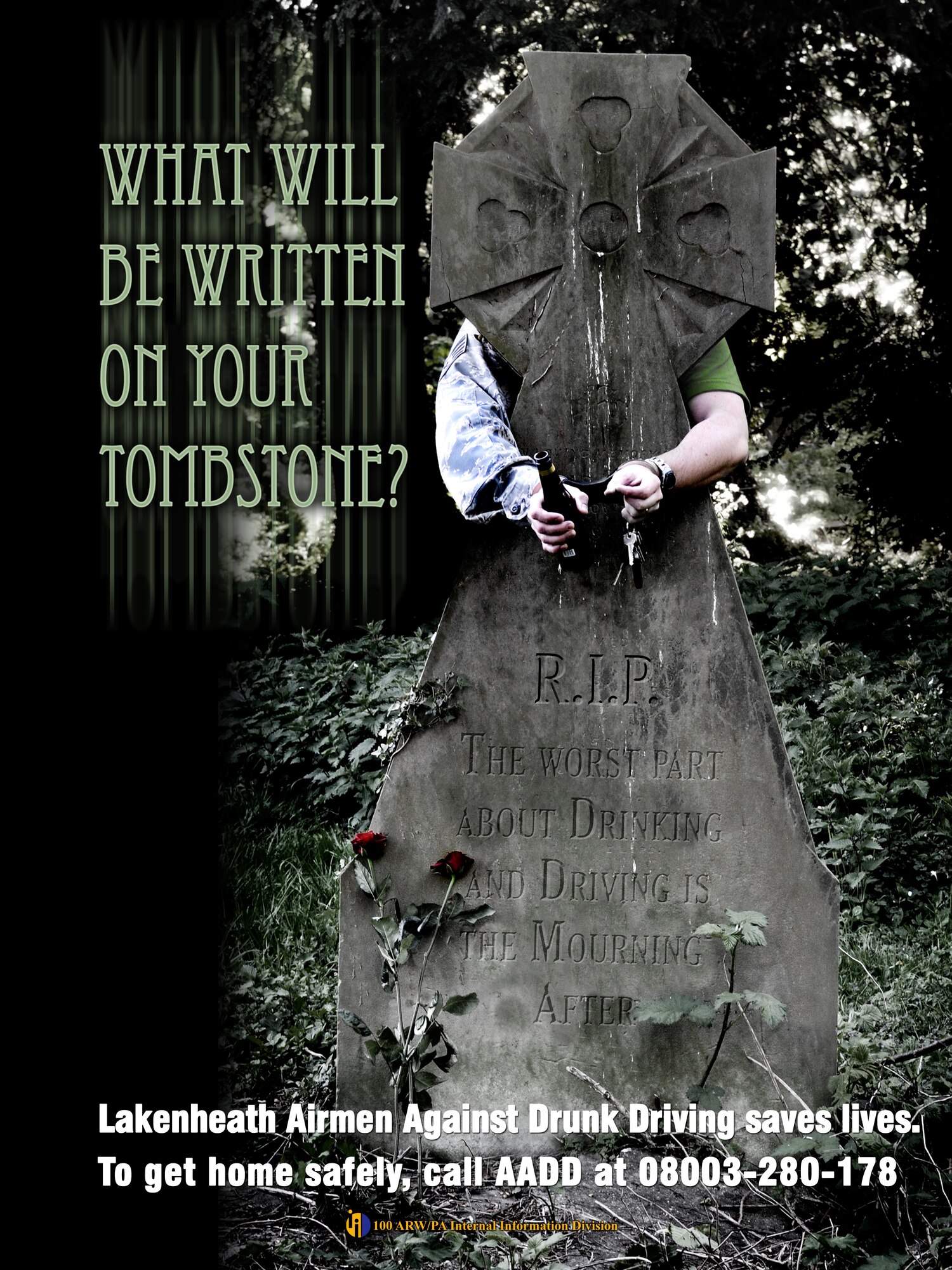 1st place poster in the 2009 Air Force Media Contest for Art and Graphics by Staff Sgt. Christopher Ingersoll, 100th Air Refueling Wing Public Affairs photographer.