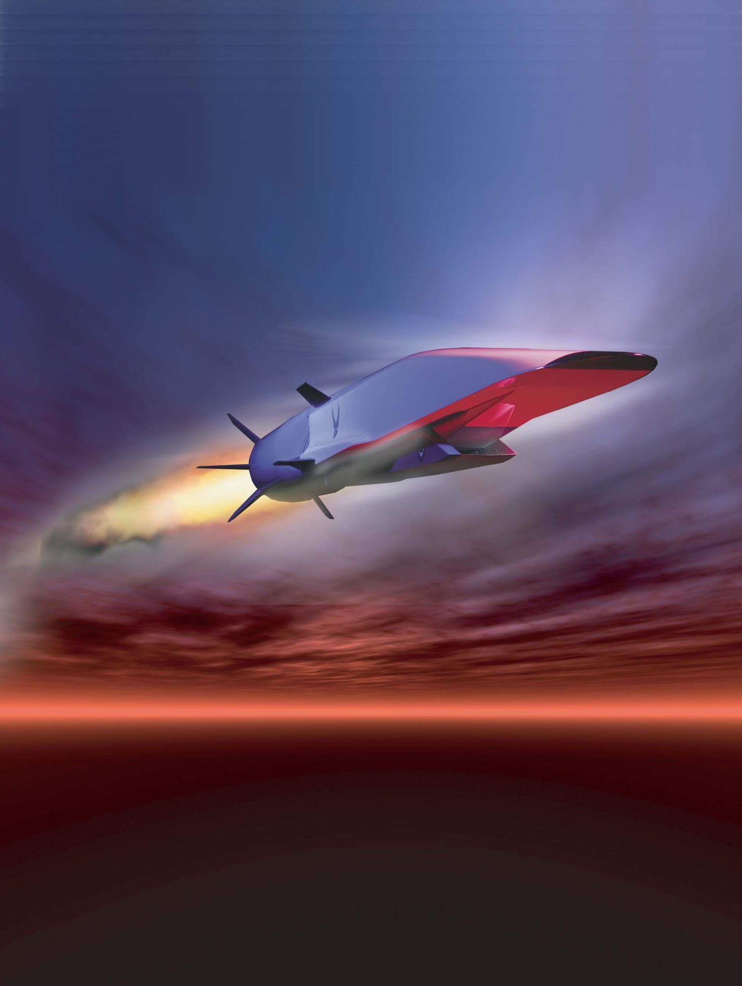 Air Force officials said the X-51A Waverider will make its first hypersonic flight test attempt Tuesday, May 25, after it’s released by a B-52 bomber off the southern California coast. Four X-51A cruisers have been built for the Air Force Research Laboratory by Boeing and Pratt & Whitney Rocketdyne.  The X-51A is powered by a supersonic combustion ramjet, or scramjet, engine which burns JP-7 jet fuel. (The Boeing Company)