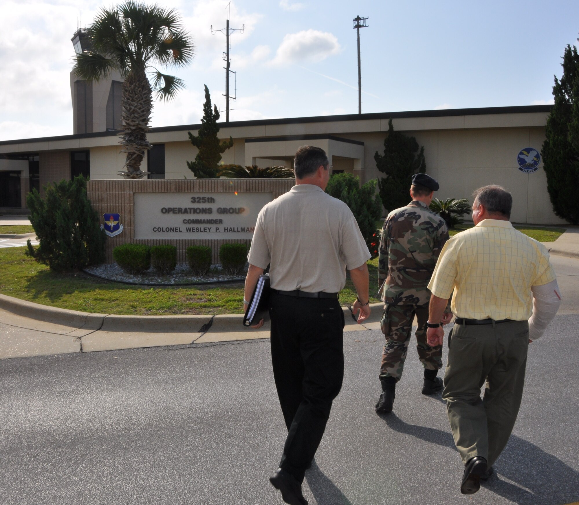 The Command Cyber Readiness Inspection team travels to the 325th Operations Group for their first of many inspections at Tyndall Air Force Base May 18.  (U.S. Air Force photo by Senior Airman Anthony J. Hyatt)