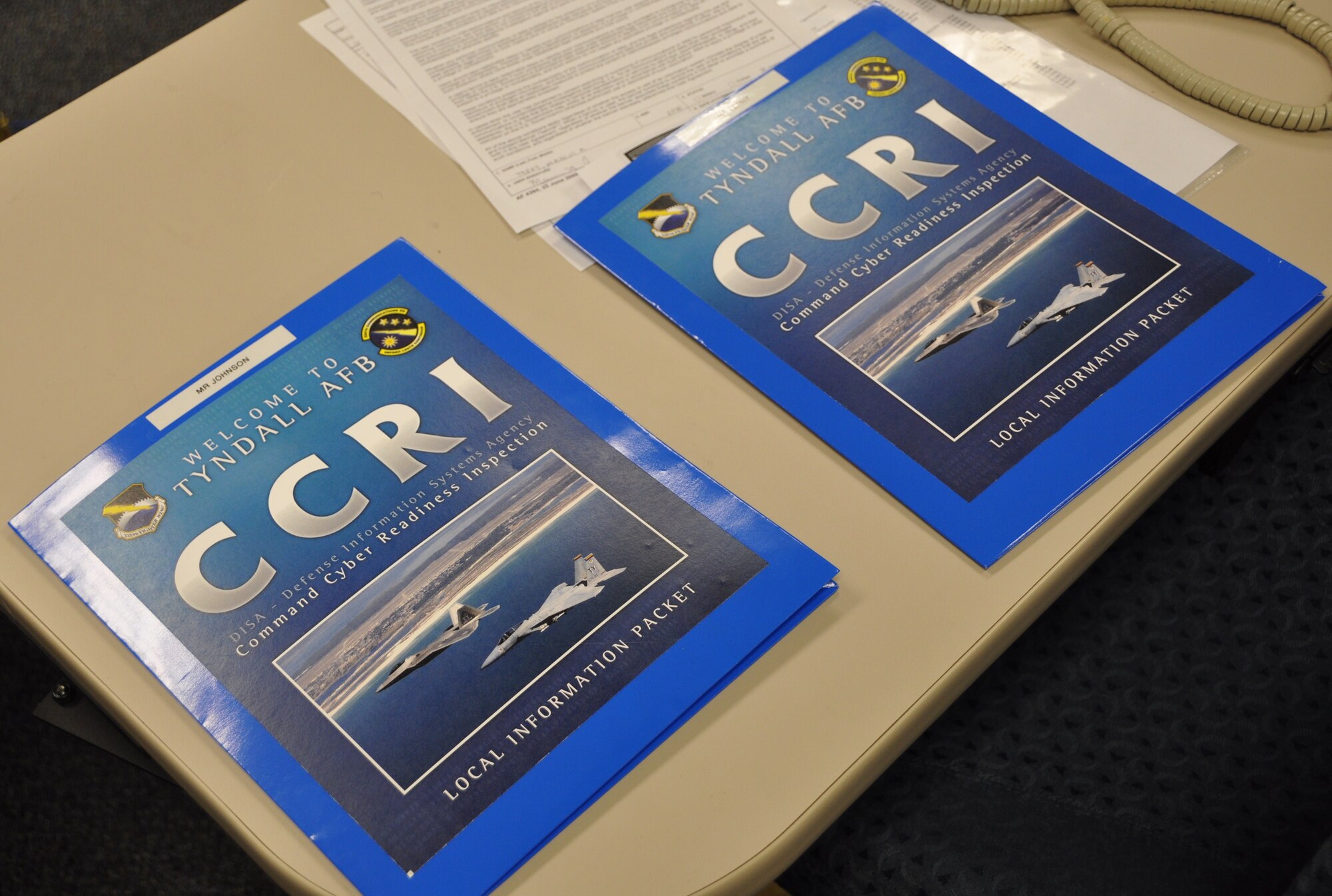The Command Cyber Readiness Inspection team visited Tyndall Air Force Base May 17-21.  “The CCRI is an operational readiness inspection to ensure we are all doing our job to secure the network,” said James Smith, 325th Communications Squadron flight chief.  (U.S. Air Force photo by Senior Airman Anthony J. Hyatt)