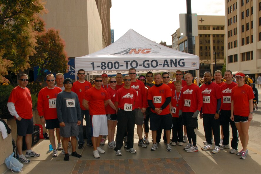 The Running Jayhawks had 41 entrants complete the 10K or 2-mile run at the May 8 Bank of America River Run, part of Wichita’s annual Riverfest. That amount of participation won the group second place in the Corporate 250-plus division. “It was a great treat for me to see so many Jayhawks,” 184th Intelligence Wing Commander Col. J.J. Hernandez said. “It was an absolutely perfect spring morning, made even better by an impressive gathering of red 184th shirts.”