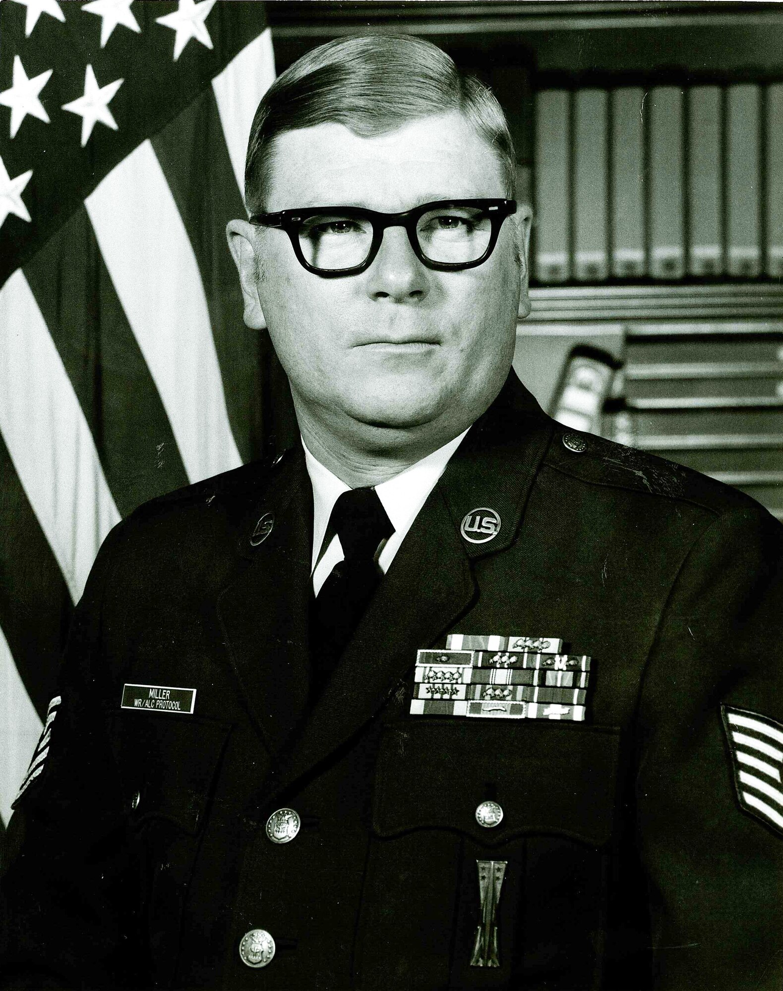 Then-Tech. Sgt. Dave Miller at Robins Air Force Base, Ga., in 1978.  Mr. Miller ends his 50-year career with the federal government May 29.  Mr. Miller served 29 years in the military, 15 of which in the protocol field.  He retired a senior master sergeant before becoming a federal employee at the same office at Eglin. (Courtesy photo)
