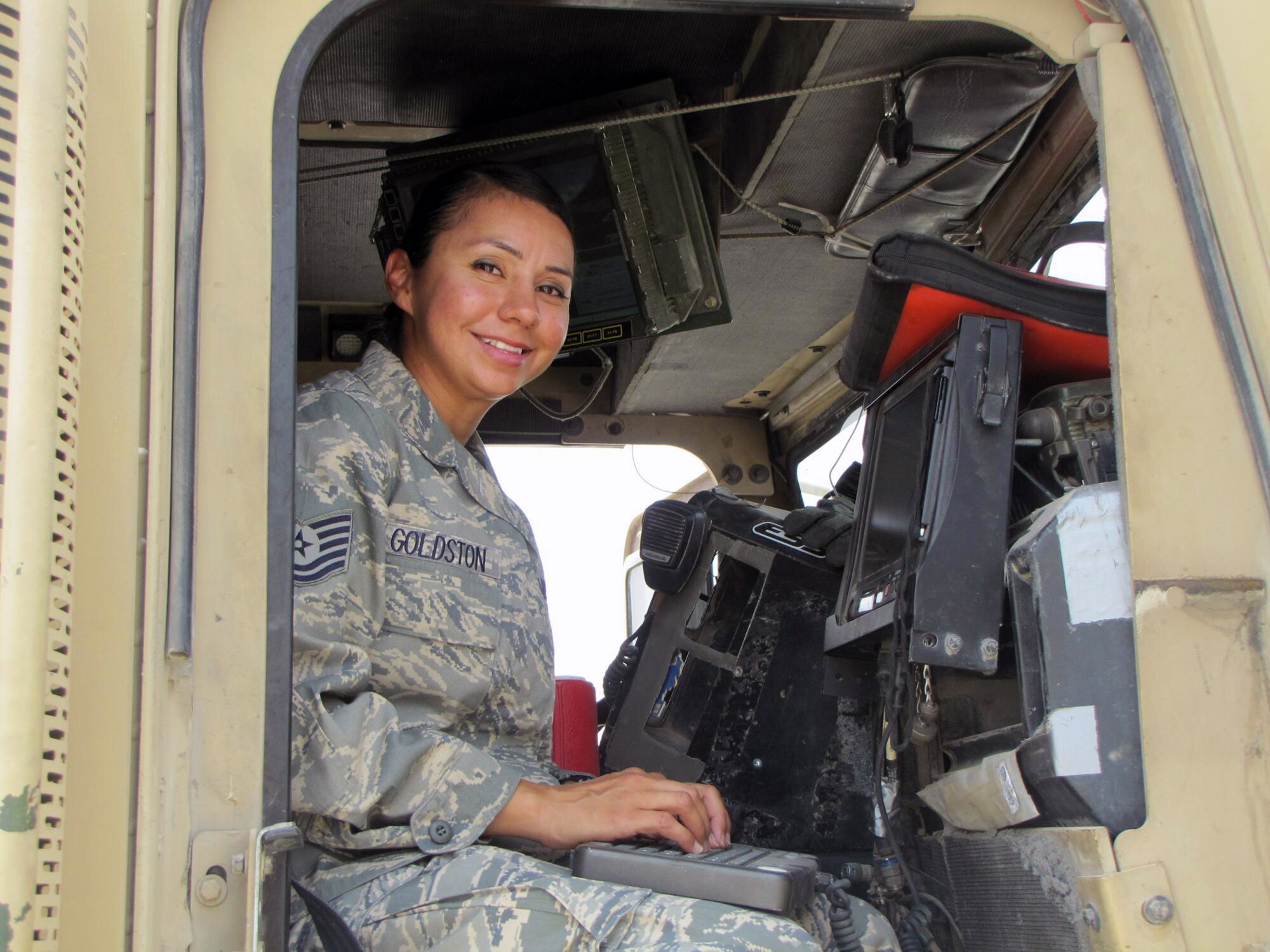U.S. Air Force Tech. Sgt. Katherine Goldston, 586th Expeditionary Logistics Readiness Squadron (U.S. Air Force photo by Staff Sgt. Stephen Henderson/Released)