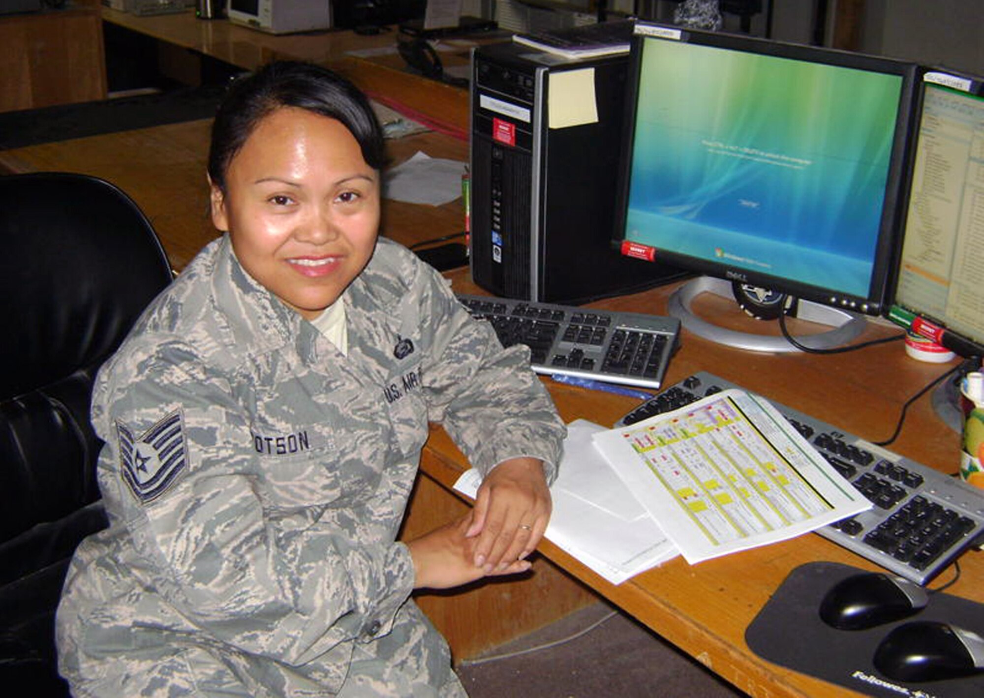 U.S. Air Force Tech. Sgt. Leonida Dotson, 586th Air Expeditionary Group (U.S. Air Force photo/Released)