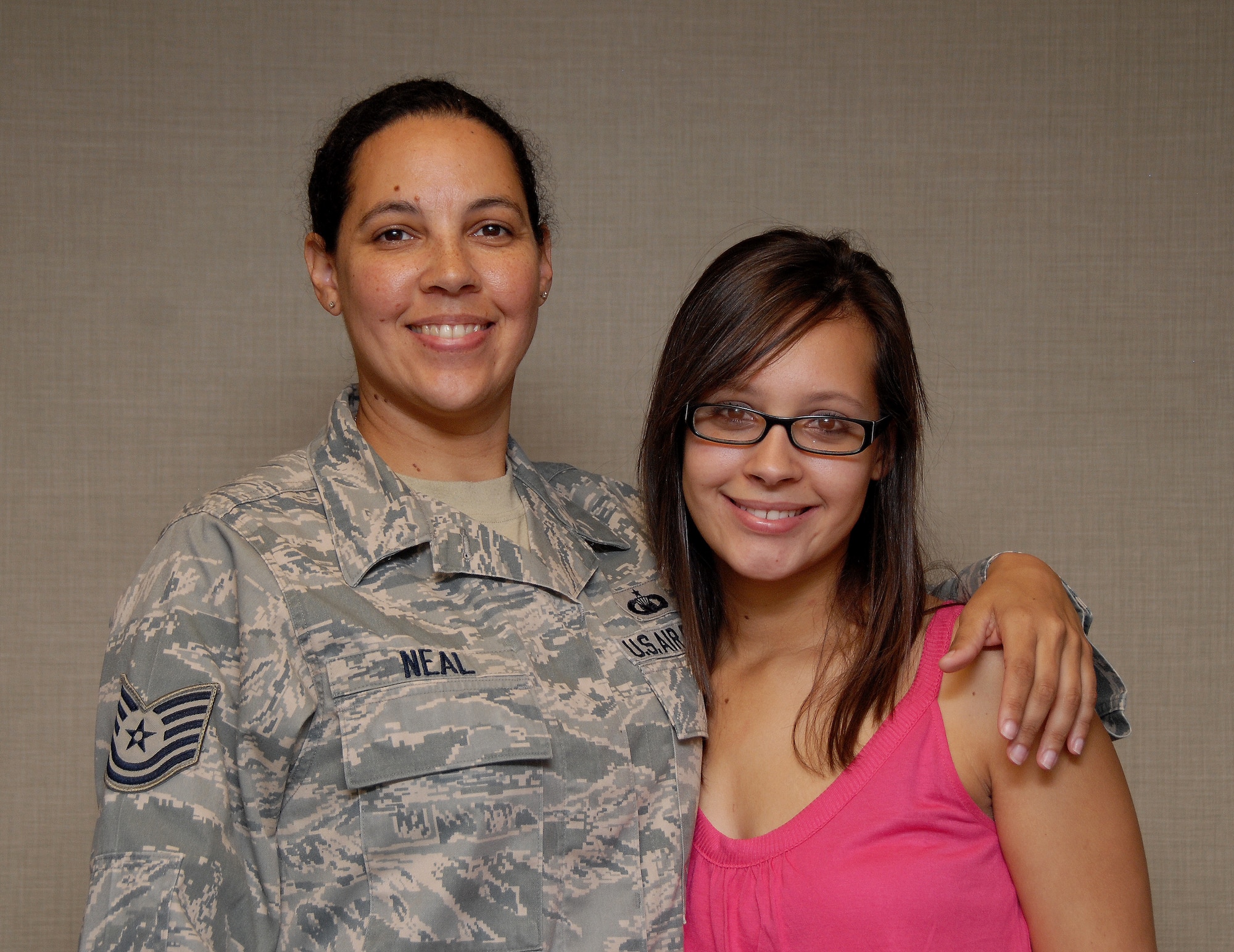 Tech. Sgt. Summer Neal spent five years as a single mother for her three children. Her 18-year-old daughter, Mystique, is the oldest of three. Sergeant Neal said the best support system she used was through the unofficial child care programs available on base. Sergeant Neal is a resource advisor for the 628th Air Base Wing director of staff. (U.S. Air Force photo/2nd Lt. Ashleigh Peck)