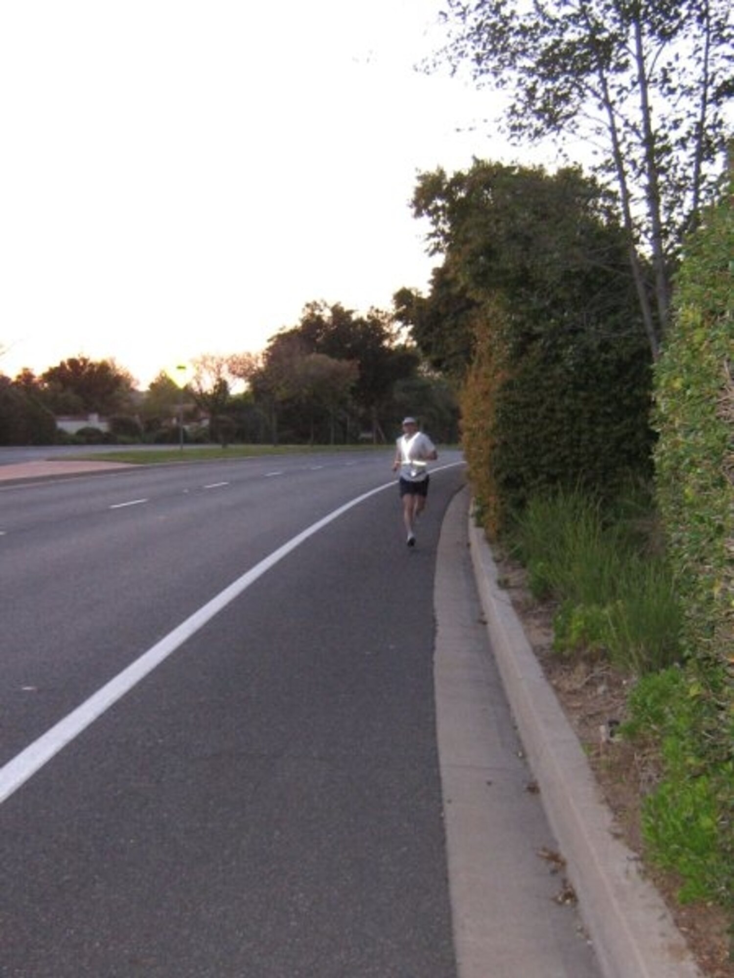 An unidentified runner runs alone on the back roads. Much of the time, runners were all alone on the roads during the 200 mile run from Ventura to Dana Point. (Photo courtsey of GPSW)