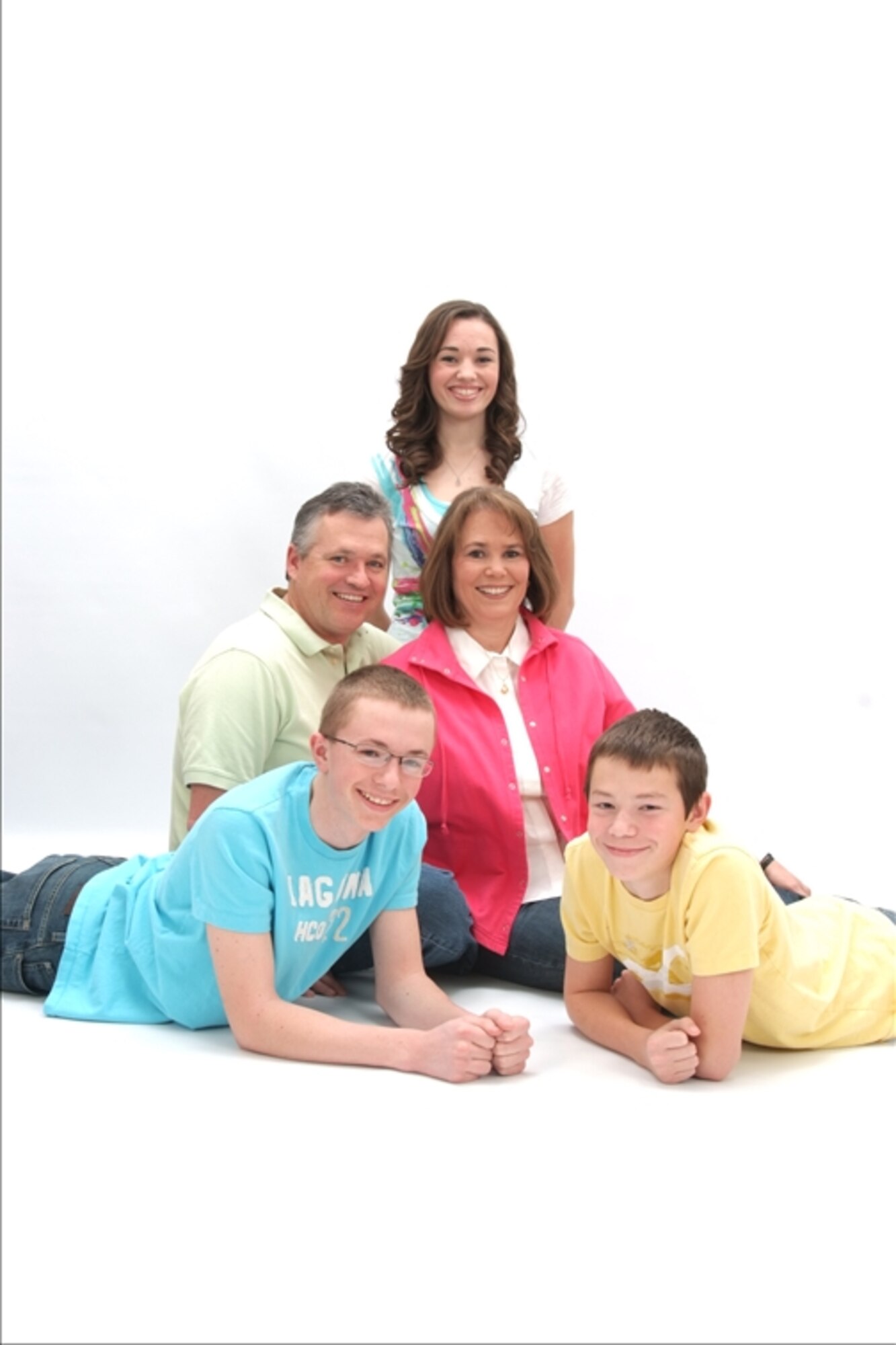 (From top to bottom, left to right) Sarah Foster, 17-years-old, Tim, local civilian engineer, Janet, homemaker/medical assistant, Phillip, 15-years-old and Kevin, 13-years-old, earned the McConnell Year of the Air Force Family Spotlight award. (courtesy photo)