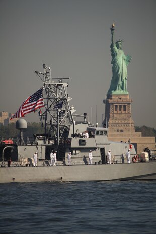 Navy and Coast Guard ships arrived in New York marking the beginning of Fleet Week New York 2010, May 26, 2010. More than 3,000 Marines, Sailors and Coast Guardsmen will be participating in community outreach events and equipment demonstrations May 26 - June 2. This is the 26th year New York City has hosted the sea services for Fleet Week.