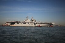 Navy and Coast Guard ships arrived in New York marking the beginning of Fleet Week New York 2010, May 26, 2010. More than 3,000 Marines, Sailors and Coast Guardsmen will be participating in community outreach events and equipment demonstrations May 26 - June 2. This is the 26th year New York City has hosted the sea services for Fleet Week.