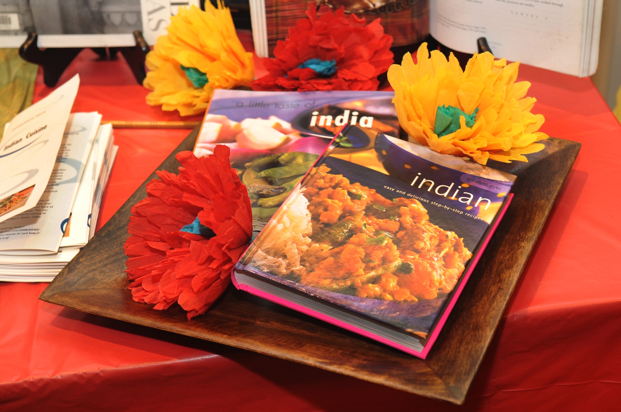 BUCKLEY AIR FORCE BASE, Colo. -- Cultural displays for Team Buckley to explore and learn were a part of the Asian Pacific Heritage food tasting May 26. (U.S. Air Force photo by Airman 1st Class Manisha Vasquez) 