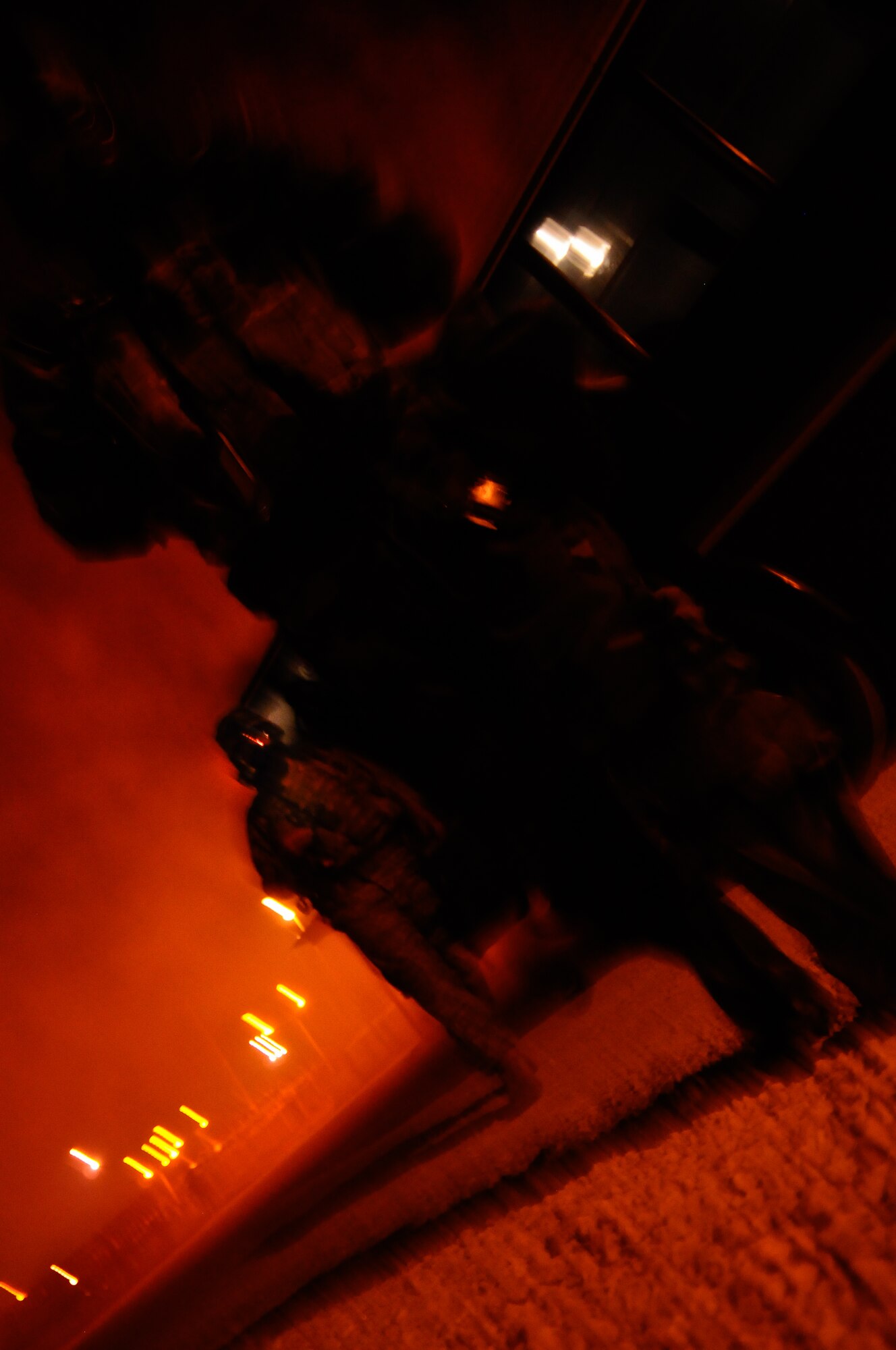 First on responders race to “stunned victims” after a simulated bombing, during an anti-terrorism exercise Tuesday, May 25, 2010 at Incirlik Air Base’s Patriot Village.  The exercise tested the base’s terrorism-response ability.  The base was put into 24-hour operations for the duration of the exercise and accomplished a number of simulated artillery and chemical attacks.  (U.S. Air Force photo/Senior Airman Alexandre Montes)