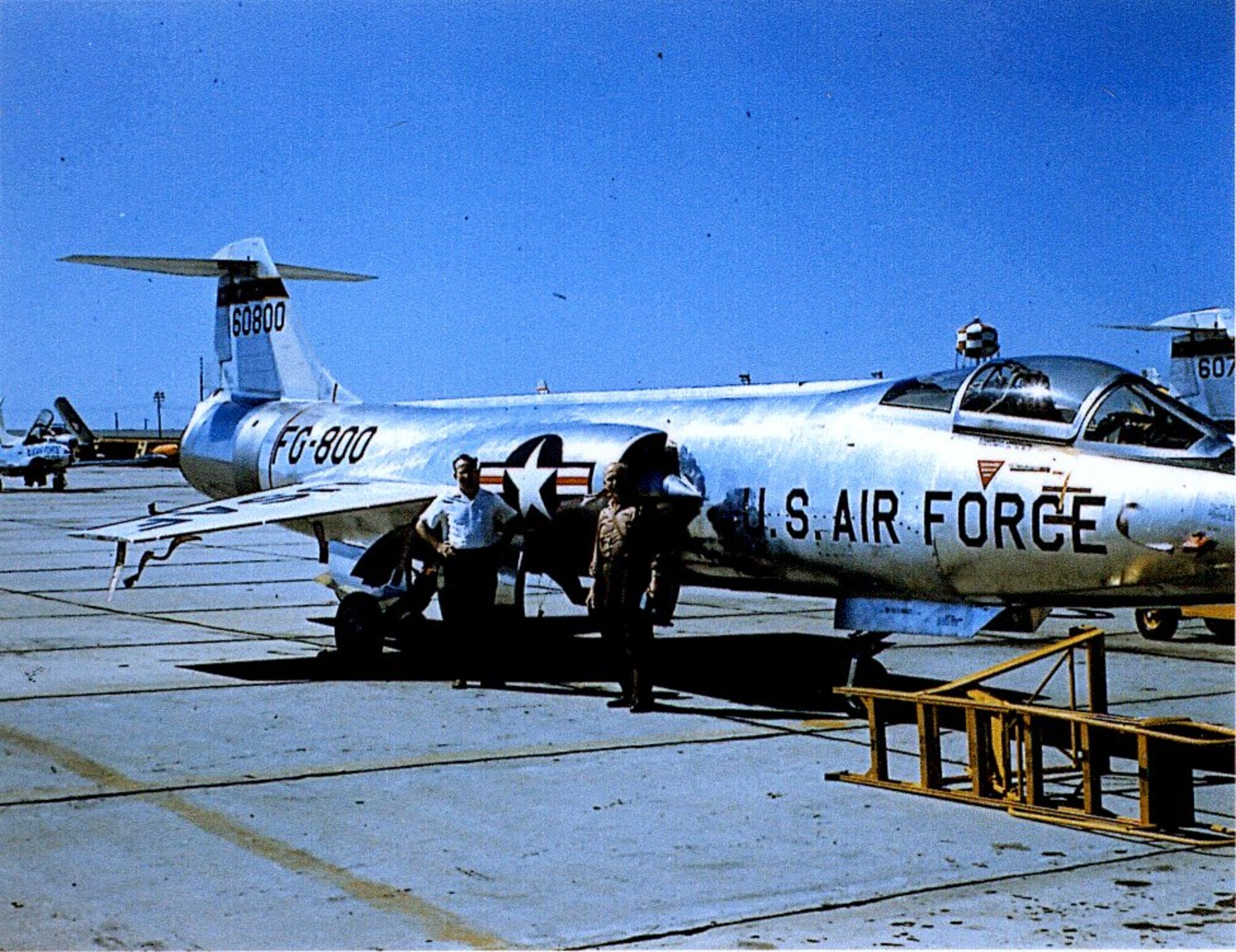 Tyndall personnel stand in front of a F-104 Starfighter in 1958.  (Courtesy photo)