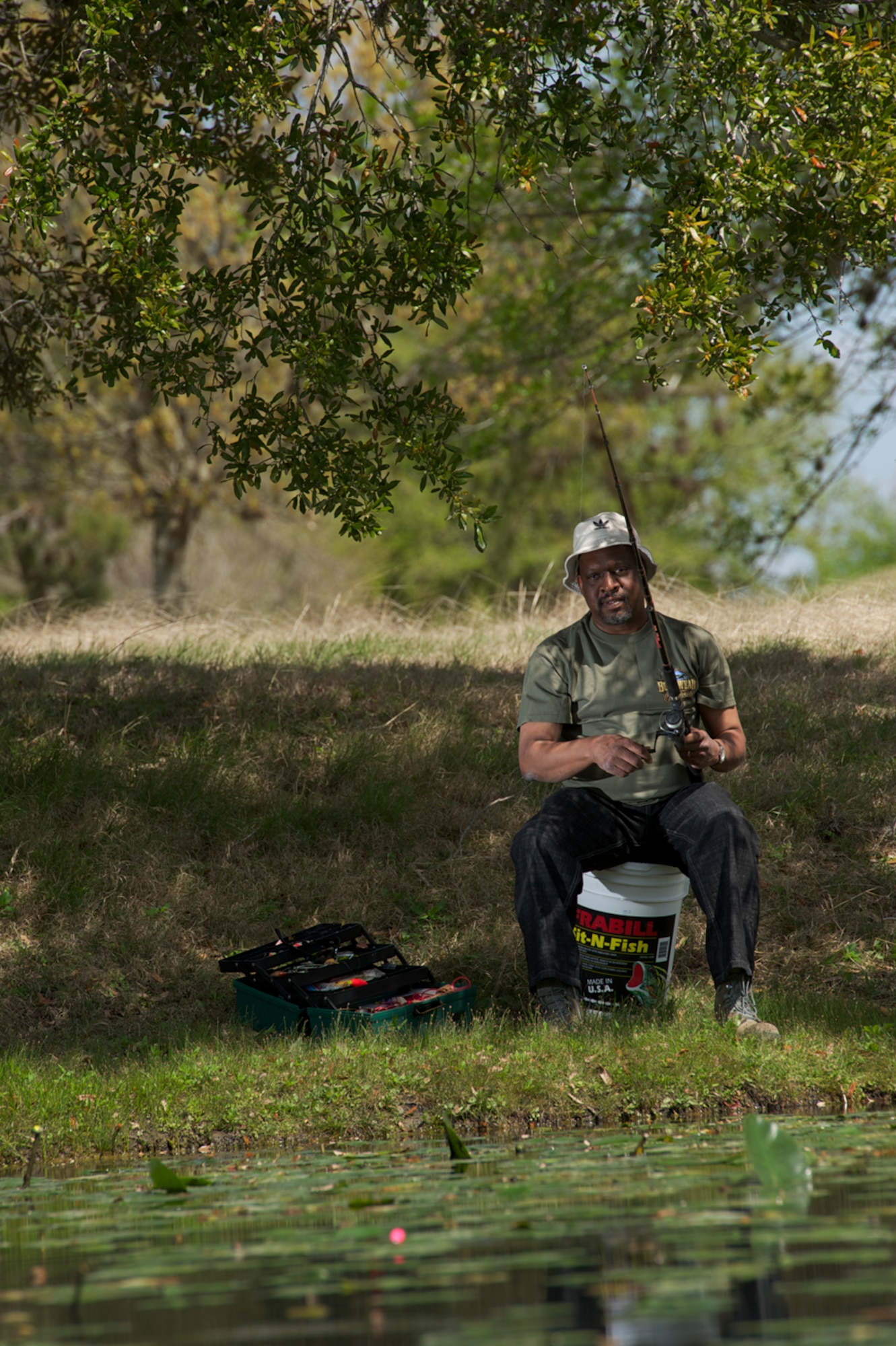 Lightning in a Bottle - "I love to fish," said Clemmons, who grew up in Queens, N.Y. "I didn't get much chance to fish when I was in New York, so when the Air Force sent me to places like San Antonio and Montgomery (Alabama), I got addicted." (Photo by TSgt Samuel Bendet)
