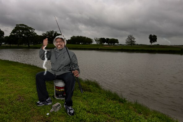 Lightning in a Bottle - "A bad day fishing is better than a good day at work!" trumpets a jovial Melvin L. Clemmons Jr. to all who will listen. But Mother Nature put that theory to the test one summer day in Alabama when lightning struck the avid angler. (Photo composite by Steve Thurow and David M. Stack)
