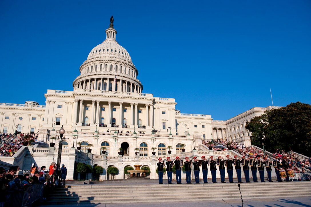 U.S. Army Herald Trumpets perform at the National Memorial Day Concert