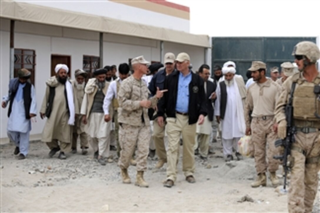Deputy Secretary of Defense William J. Lynn III tours the town of Nawa, Afghanistan, on Oct. 28, 2010.  