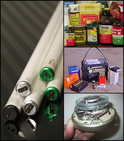 New rules in effect on Joint Base Charleston-Weapons Station now mandate that used fluorescent bulbs and all batteries must be stored properly before disposal, have a universal waste label in the storage container with the drum number, contact person and the accumulation start date filled in. The container must not be stored longer than six months from the start date. (Courtesy photo)