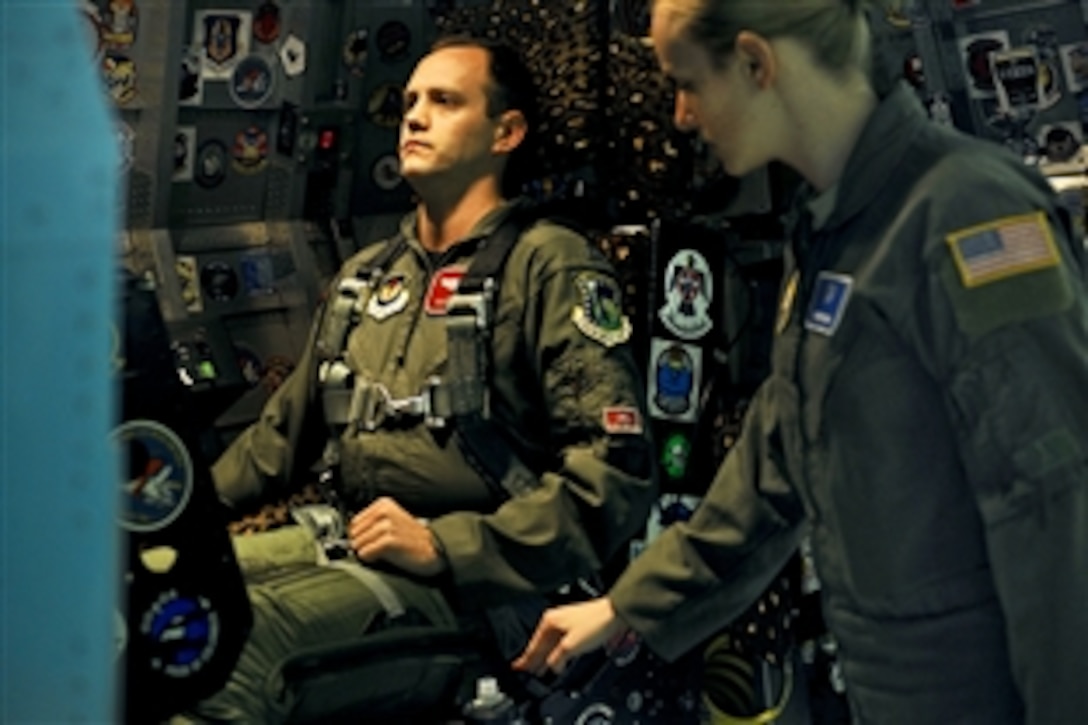 U.S. Air Force Capt. George Cannon prepares to take the last spin in the Holloman Air Force Base centrifuge during flight acceleration training on the base in New Mexico, Oct. 27, 2010. The centrifuge is being deactivated as directed by the Department of Defense Base Realignment and Closure of 2005.