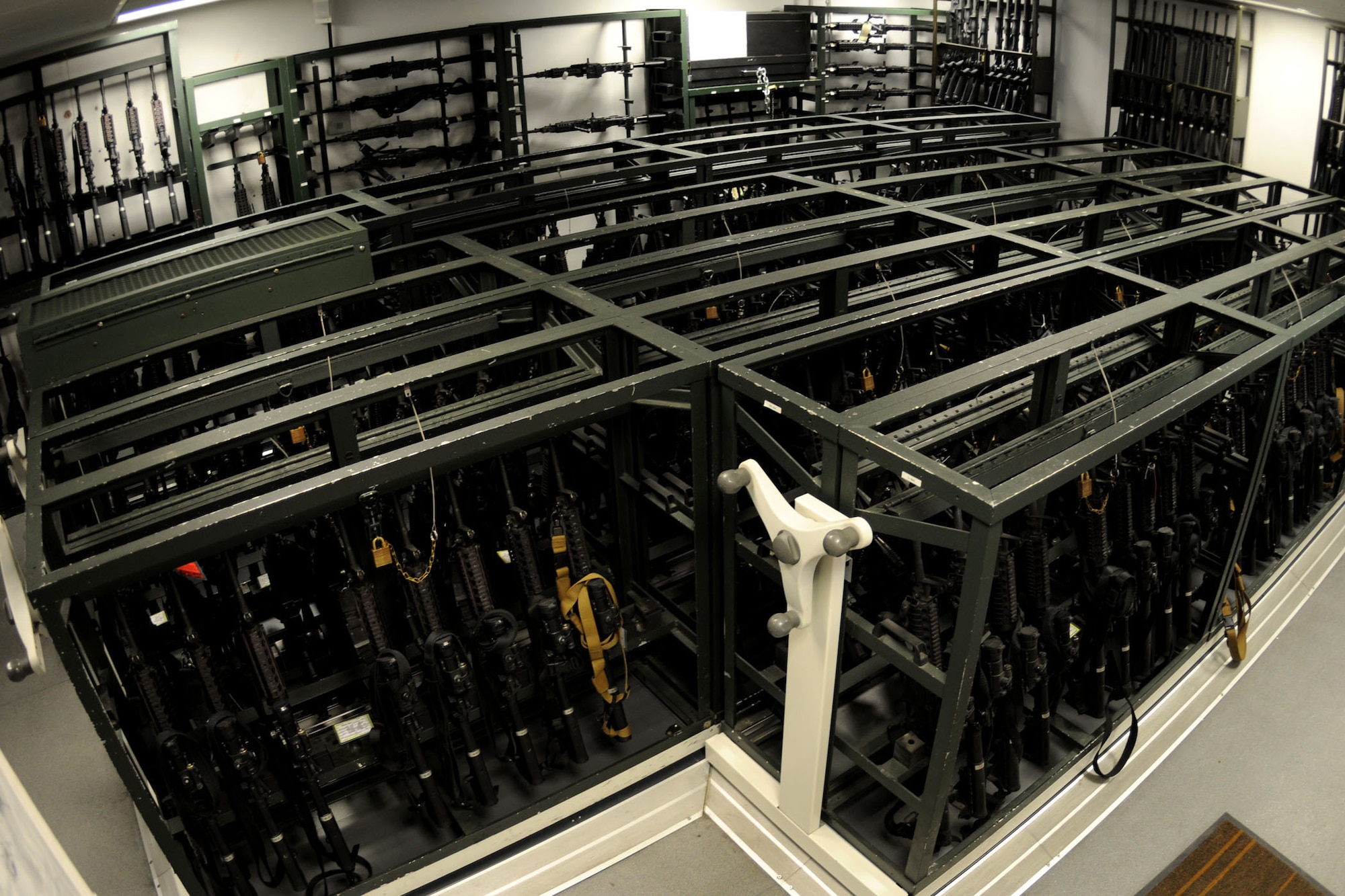 Joint Base Elmendorf-Richardson, Alaska - Anyone residing in dormitories, barracks or lodging units must store personally owned firearms in an authorized armory. (U.S. Air Force photo/Staff Sgt. Jerry Fleshman)