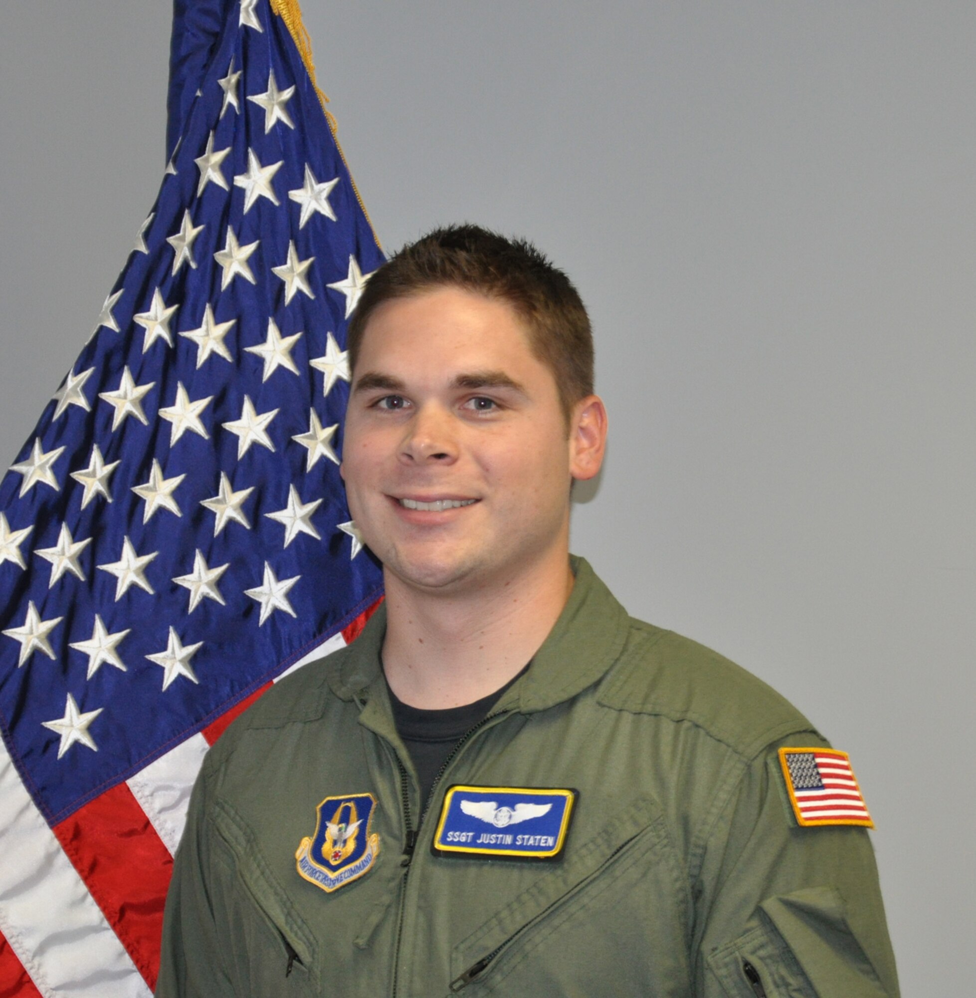 WRIGHT-PATTERSON AIR FORCE BASE, Ohio - Staff Sgt. Justin Staten, 445th Aeromedical Evacuation Squadron, has been selected as the 445th Airlift Wing Airman of the Quarter, fourth quarter. The recently promoted staff sergeant was selected as the John L. Levitow Award winner at in-residence Airman Leadership School earlier this year.  