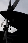 Republic of Korea Air Force aircraft maintainers perform routine maintenance on a ROKAF C-130 aircraft after arriving to Andersen Air Force Base, Guam, Nov. 2. The purpose of the visit was to promote and strengthen the close ties between the allied nations. (U.S. Air Force photo/ Senior Airman Nichelle Anderson)