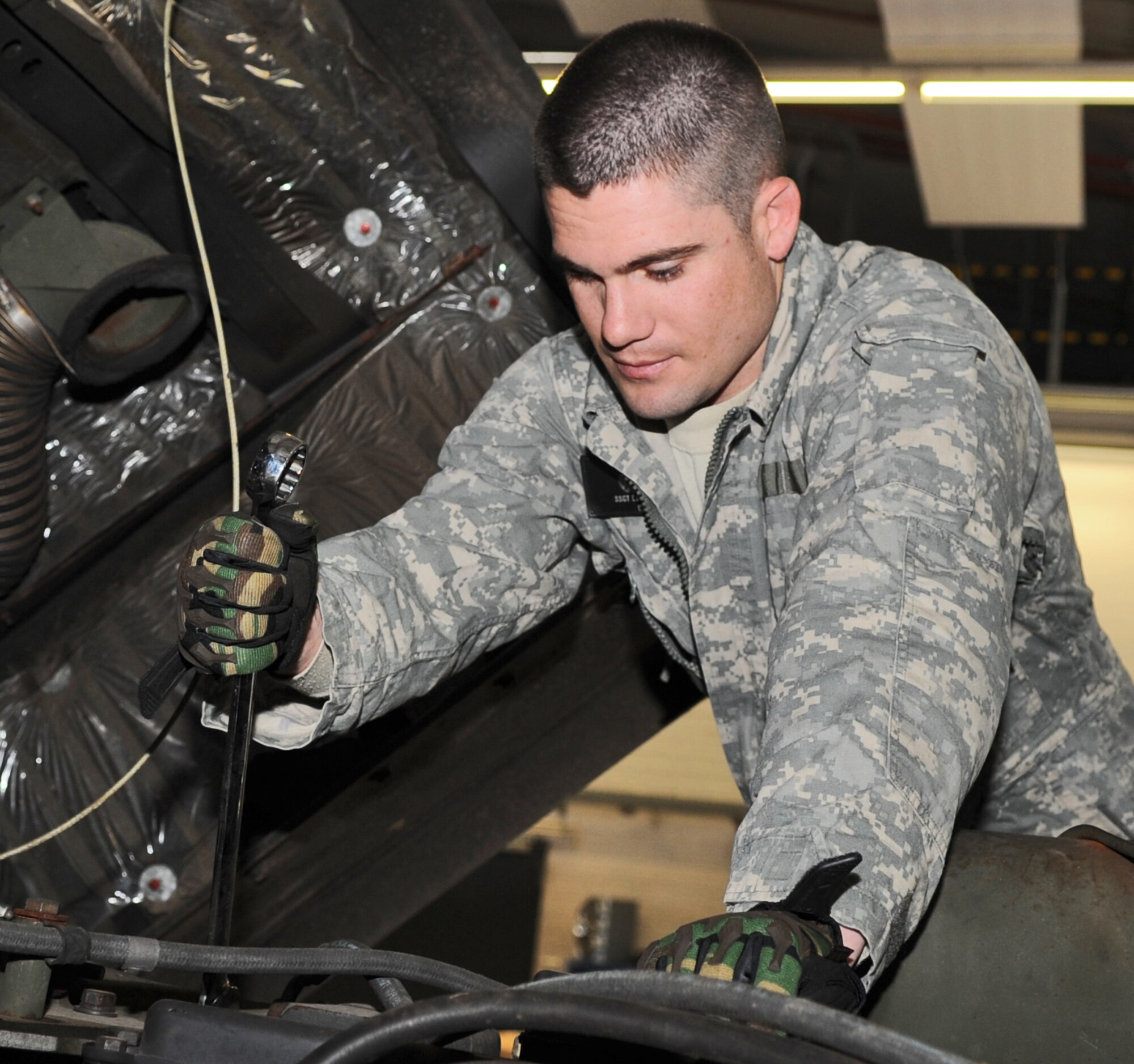 SPANGDAHLEM AIR BASE, Germany - Staff Sgt. Daniel M. Hawkins, 606th Air Control Squadron vehicle and vehicular equipment maintenance technician, is the Top Saber Performer for the week of Nov. 5-10. (U.S. Air Force photo/Senior Airman Nick Wilson)
