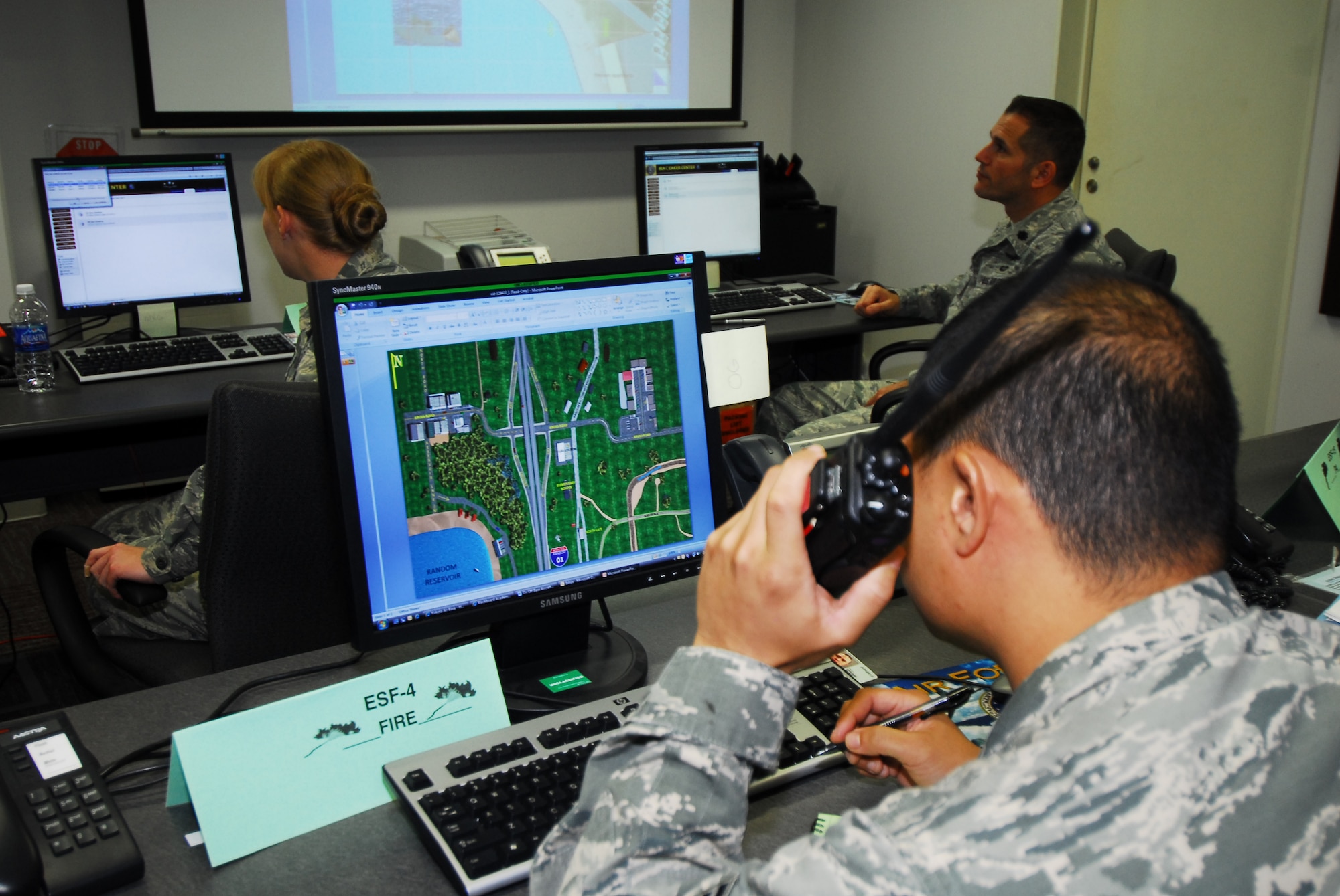 YOKOTA AIR BASE, Japan -- Airmen participating in the Air Force Incident Management course practice scenarios to learn how to handle a real-world emergency situation. Every year, 12 AFIM courses are conducted at Maxwell Air Force Base, Ala. and approximately 20 courses are conducted overseas to train first responders on how to better prepare and handle an emergency incident. (U.S. Air Force photo/Airman 1st Class Lynsie Nichols)