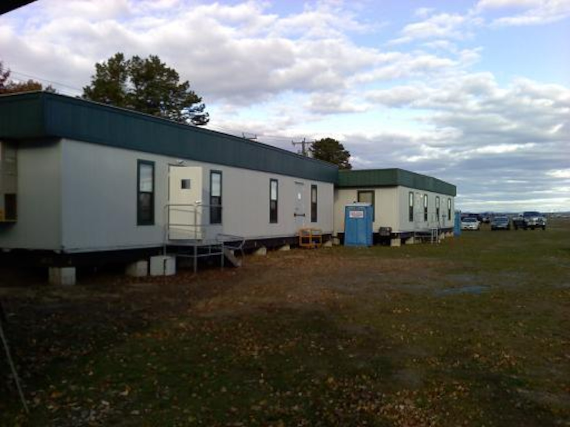 A peaceful morning at the 103rd Air and Space Operations Group’s new temporary home, aptly named “South Park” because of its southerly locale at Bradley Air National Guard Base, East Granby, Conn. (Photo courtesy of Capt. Bryon Turner)