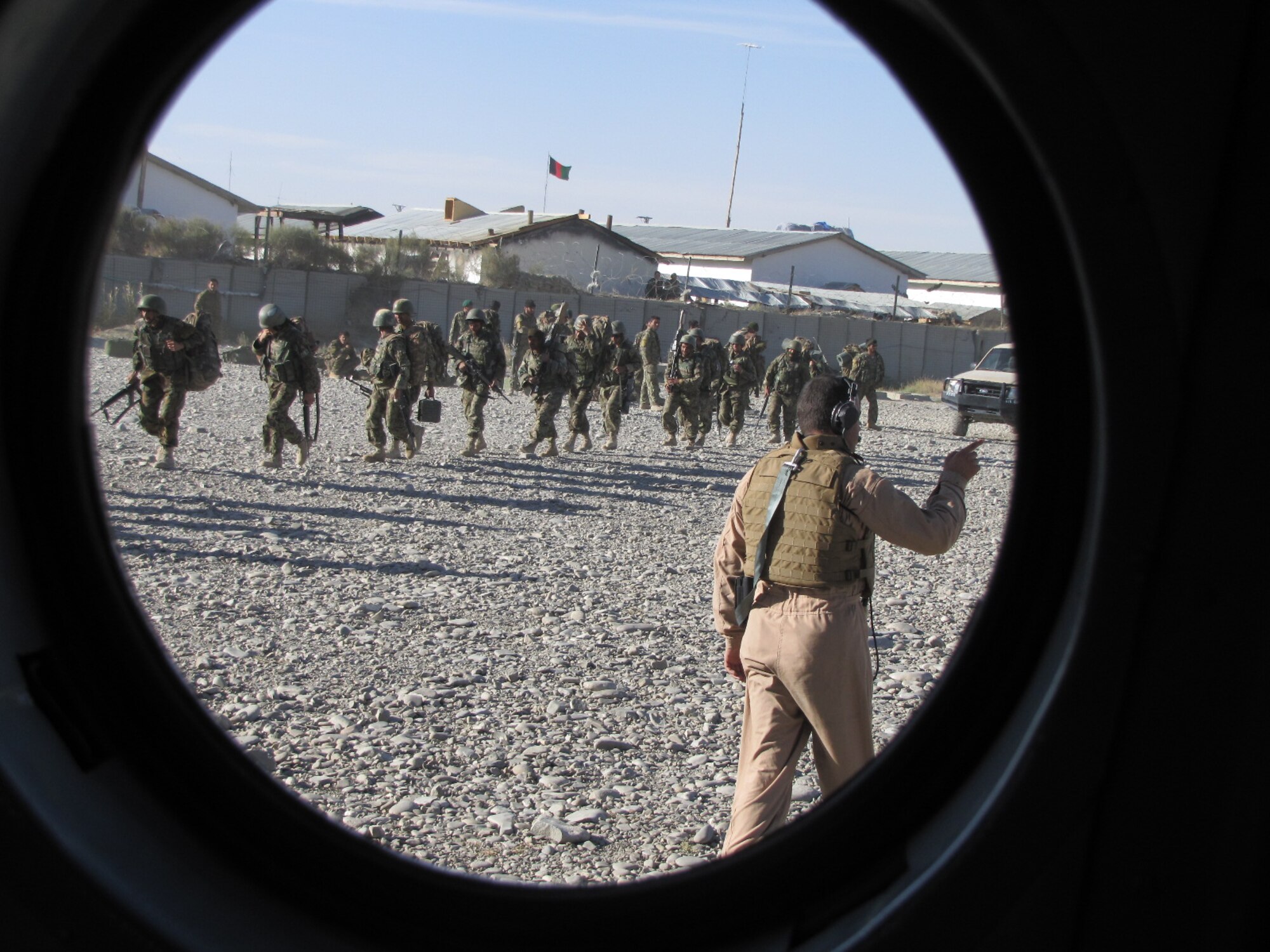 SHARANA, Afghanistan - Members of the Afghan National Army's 203 Corps board an Afghan Air Force Mi-17 transport helicopter on Nov 3.  (U.S. Air Force photo by Capt. Rob Leese/RELEASED).  


