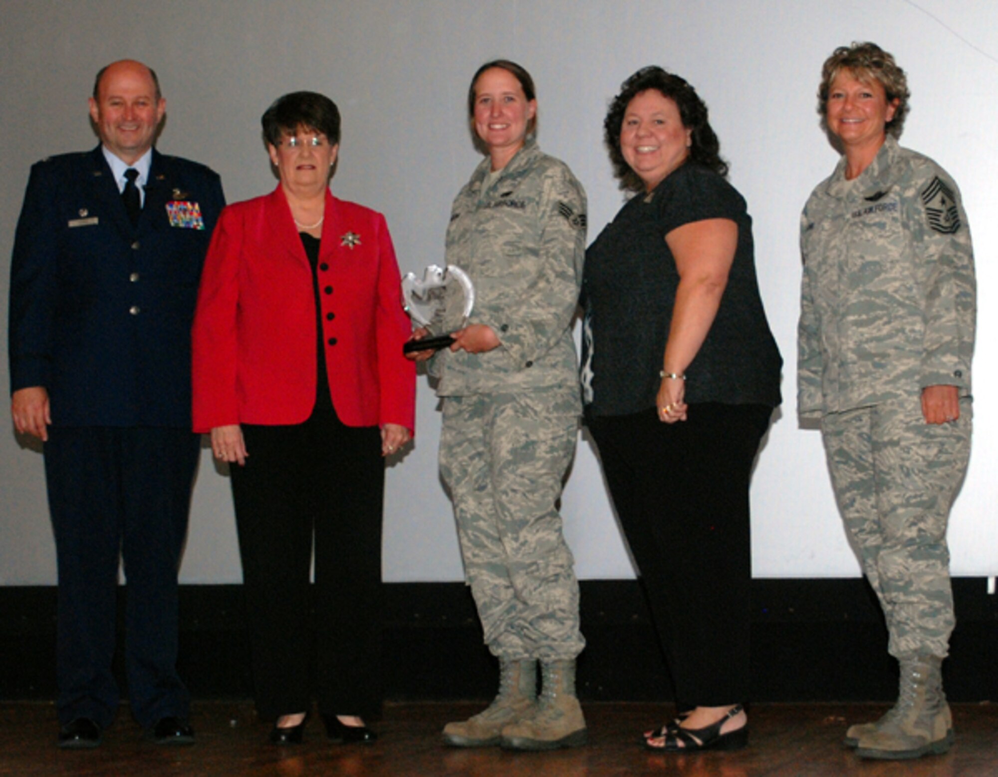 Senior Airman Sara Mesenbrink, 507th Communications Flight, was named Airman of the Quarter during wing commander's call October 3, 2010.
