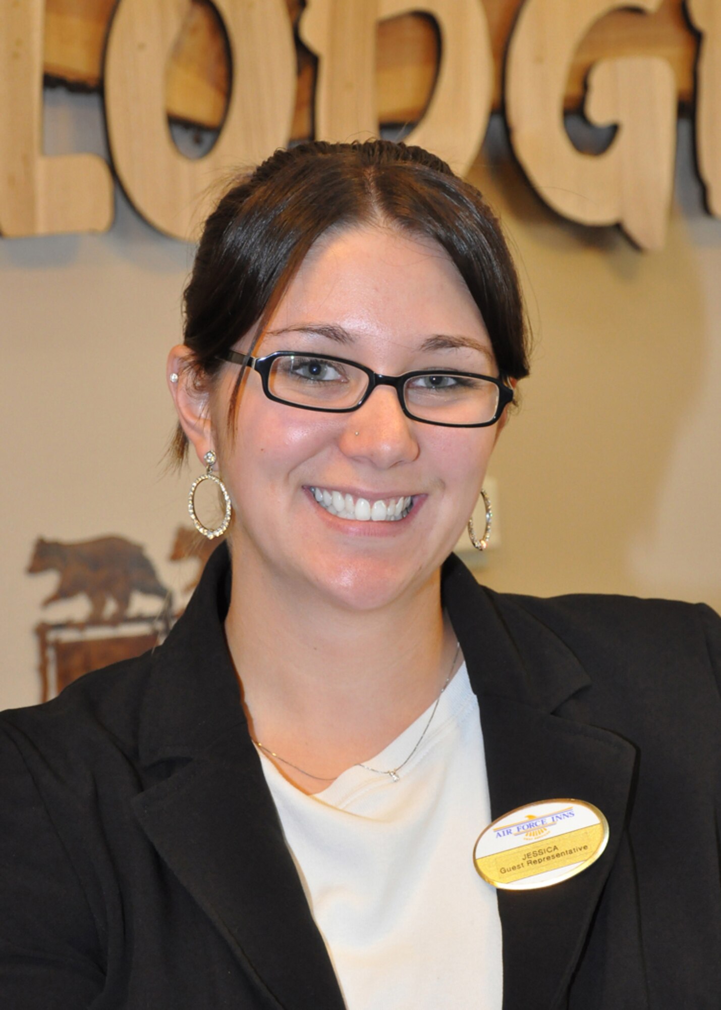 Jessica Mathies, guest representative North Country Lodge. "I will be working Thanksgiving and Christmas morning. I will then be spending time with family." (Air Force Photo/TSgt Bob Sommer)