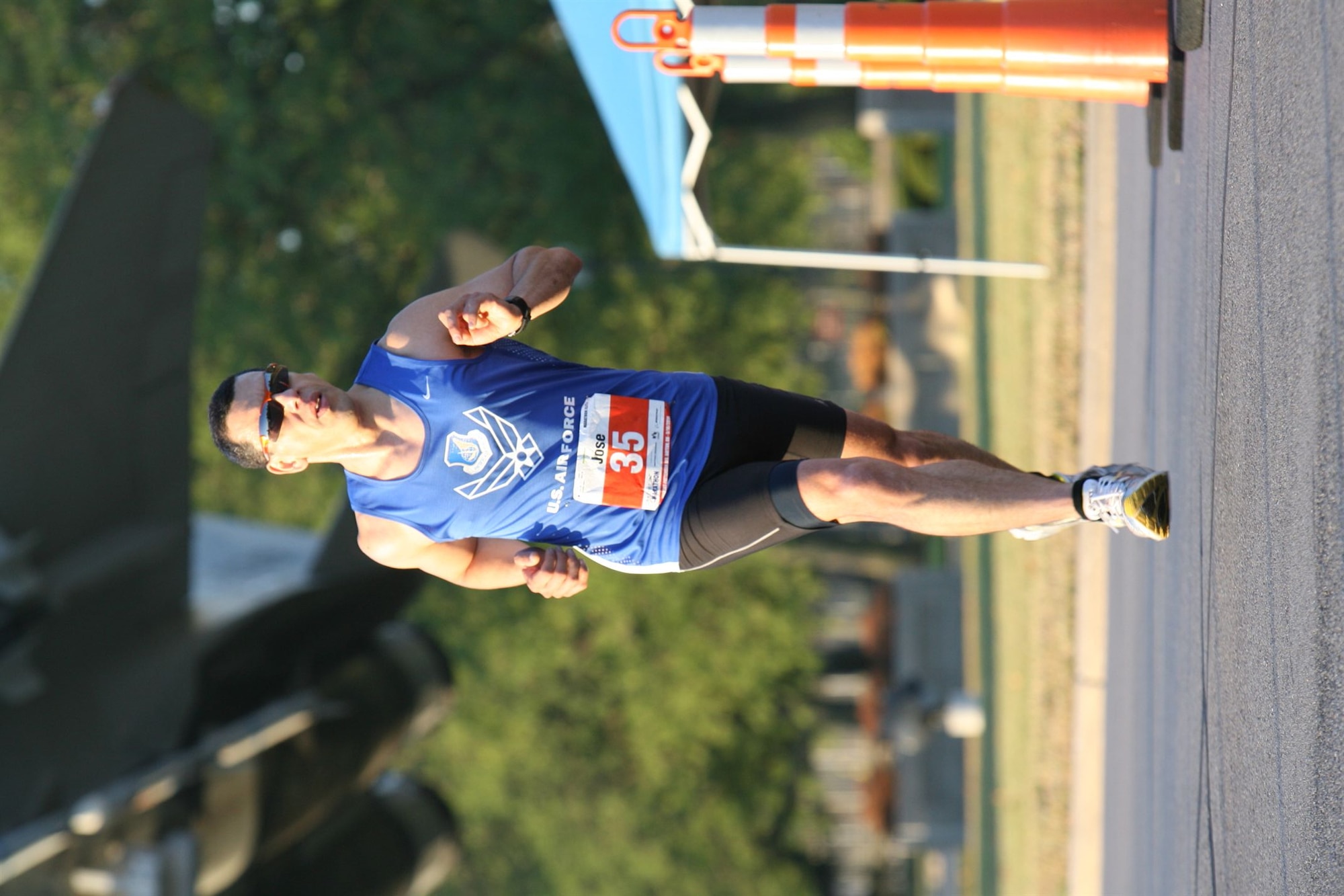 Staff Sgt. Jose Garza, 477th Maintenance Squadron low observable technician, placed 10th in the Air Force marathon at Wright Patterson Air Force Base in Dayton, Ohio Sept. 18. (Courtesy Photo)