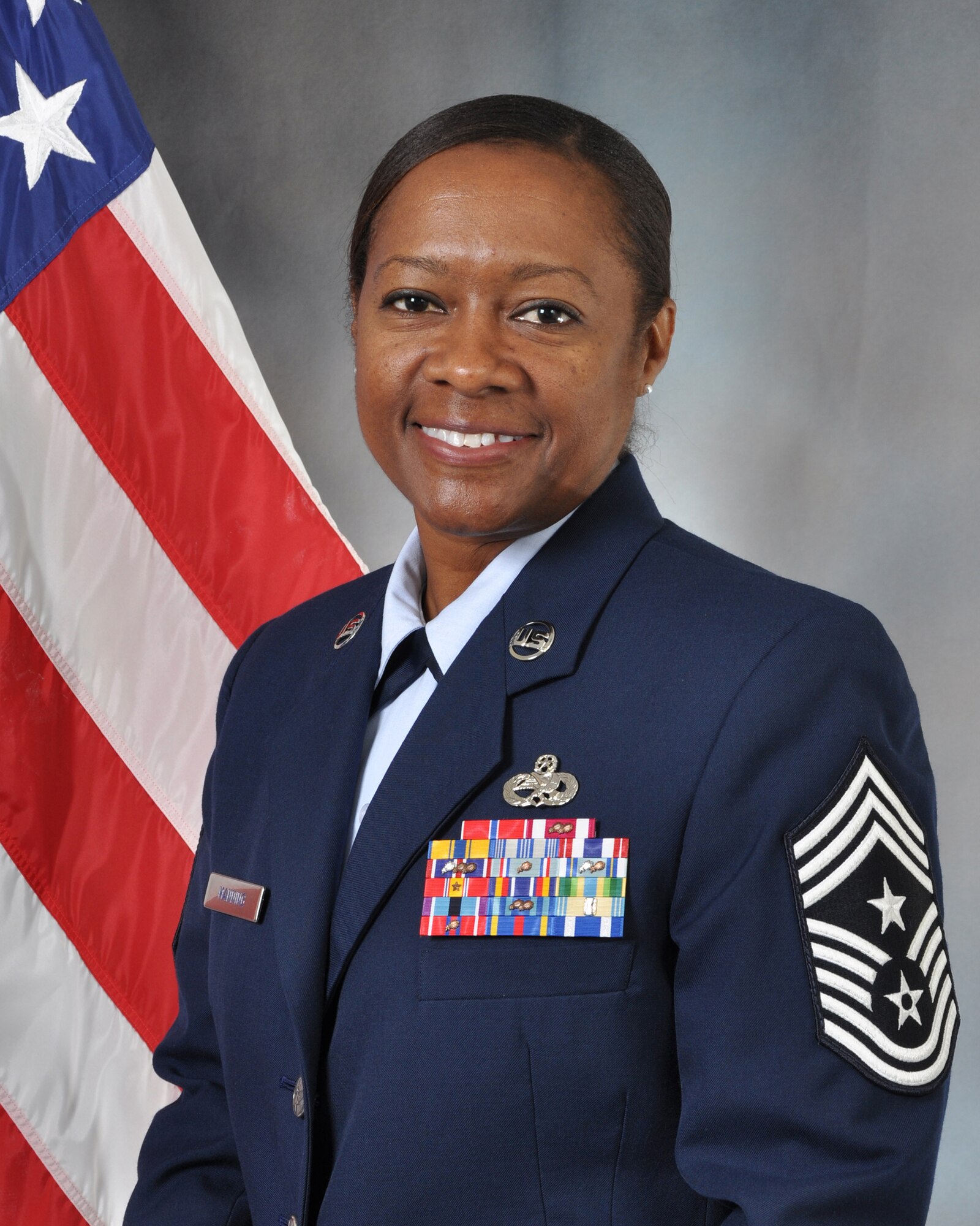 Chief Master Sgt. Gigi Manning, 315th Airlift Wing command chief master sergeant, Joint Base Charleston, S.C. (U.S. Air Force Photo/Michael Dukes)