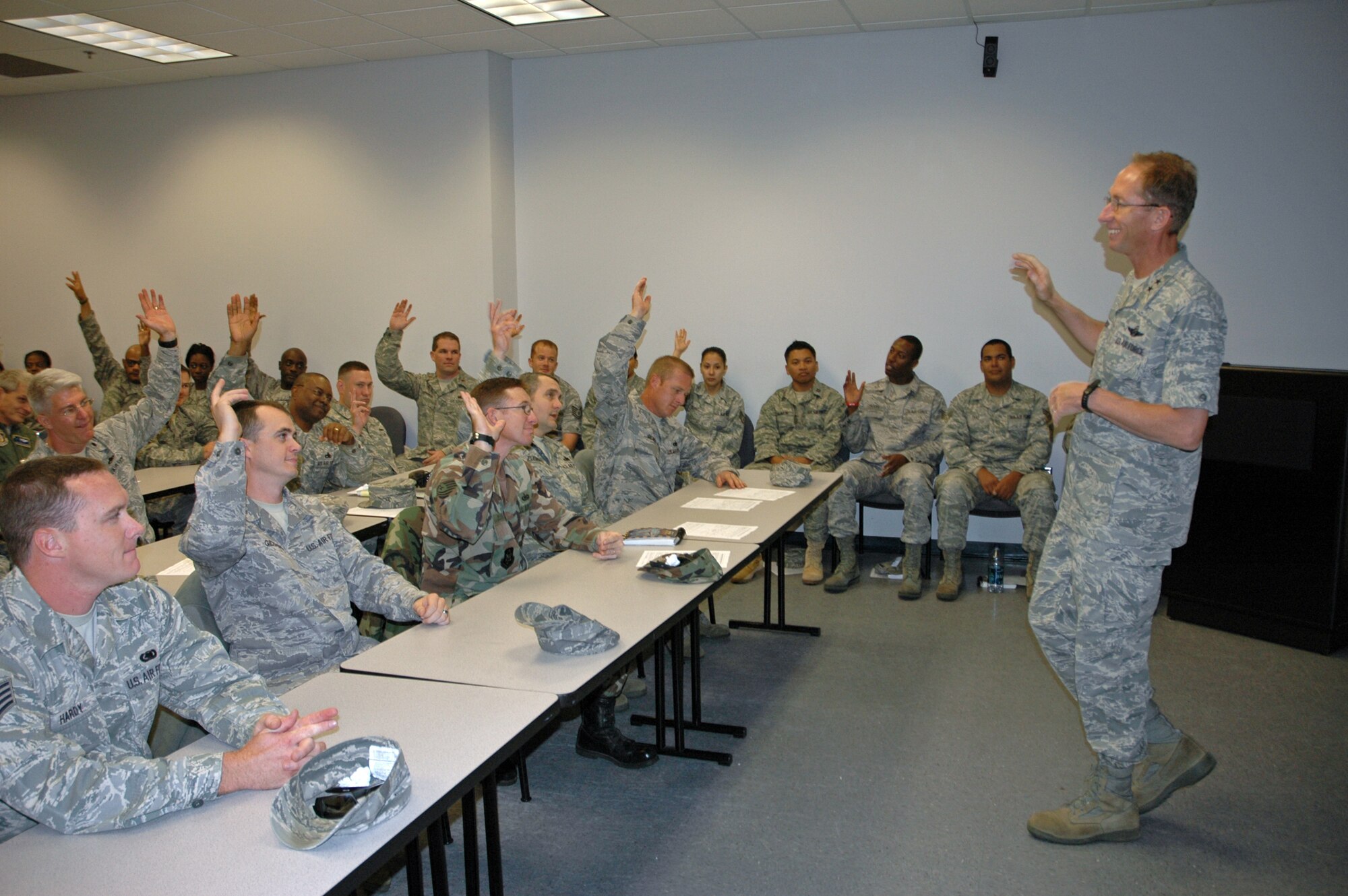 Major General James T. Rubeor, commander, 22nd Air Force headquartered at Dobbins Air Reserve Base in Georgia, visited with the men and women of the 315th Airlift Wing here at Joint Base Charleston Nov. 5-7.