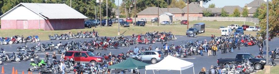 More than 400 motorcycles rallied up for the freedom ride parade during the Vets for Vets event in Shreveport, La., Nov. 6. The event was started to give the community an opportunity to show their heroes appreciation for what veterans did for our families, security and the nation. (U.S. Air Force photo/Senior Airman Alexandra M. Boutte) (RELEASED)